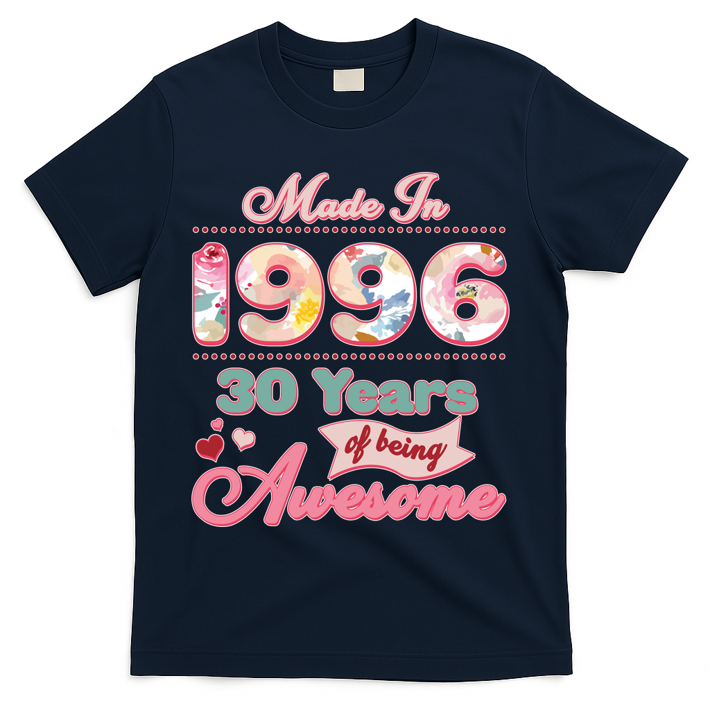 30th Birthday Pink Floral Made In 1996 Years Of Being product image 3
