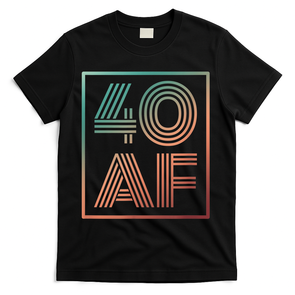 40 Af 40th Birthday Forty Years Old Retro T-Shirt product image 1