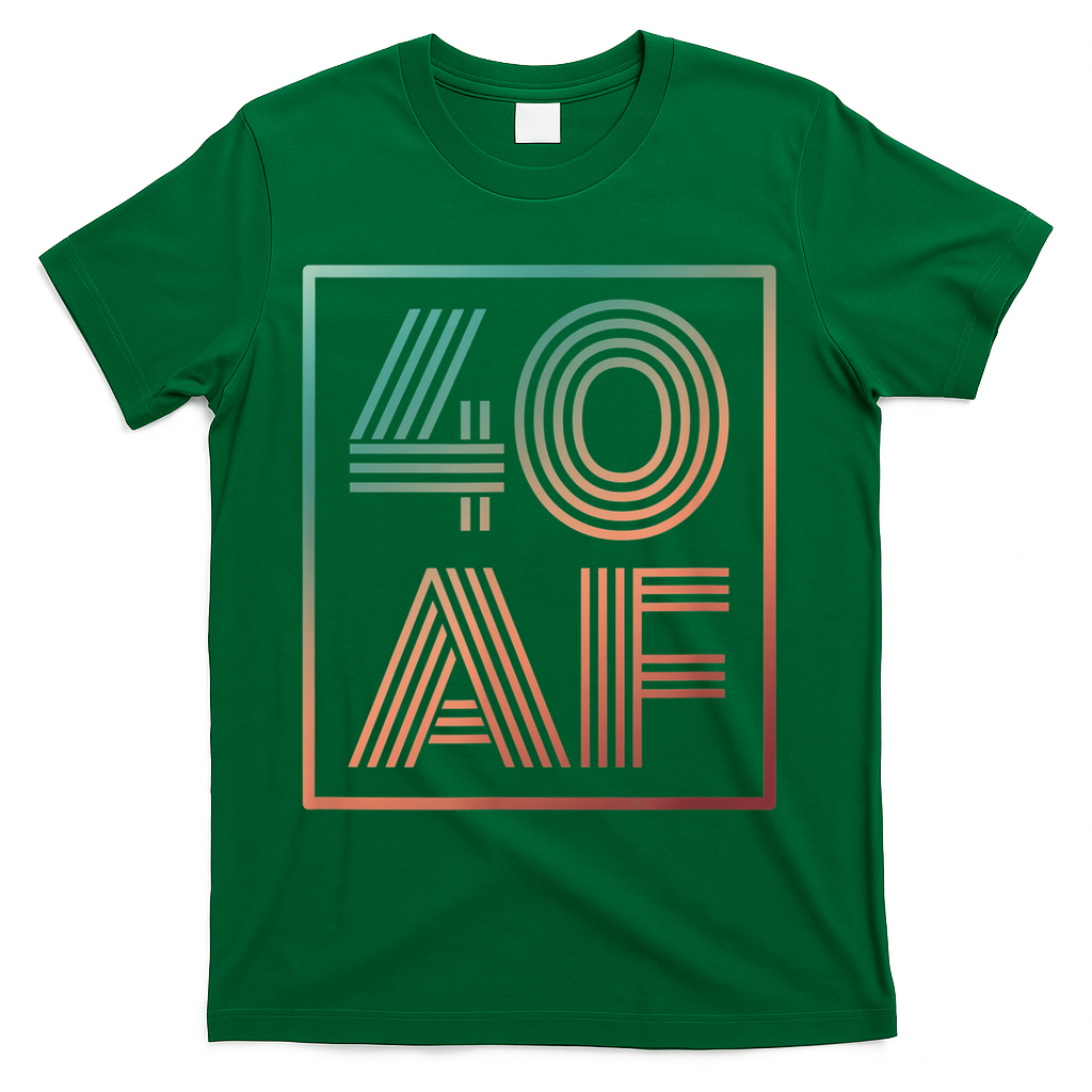 40 Af 40th Birthday Forty Years Old Retro T-Shirt product image 4