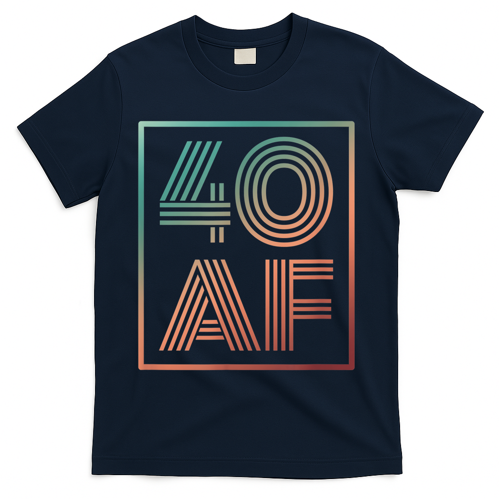 40 Af 40th Birthday Forty Years Old Retro T-Shirt product image 3