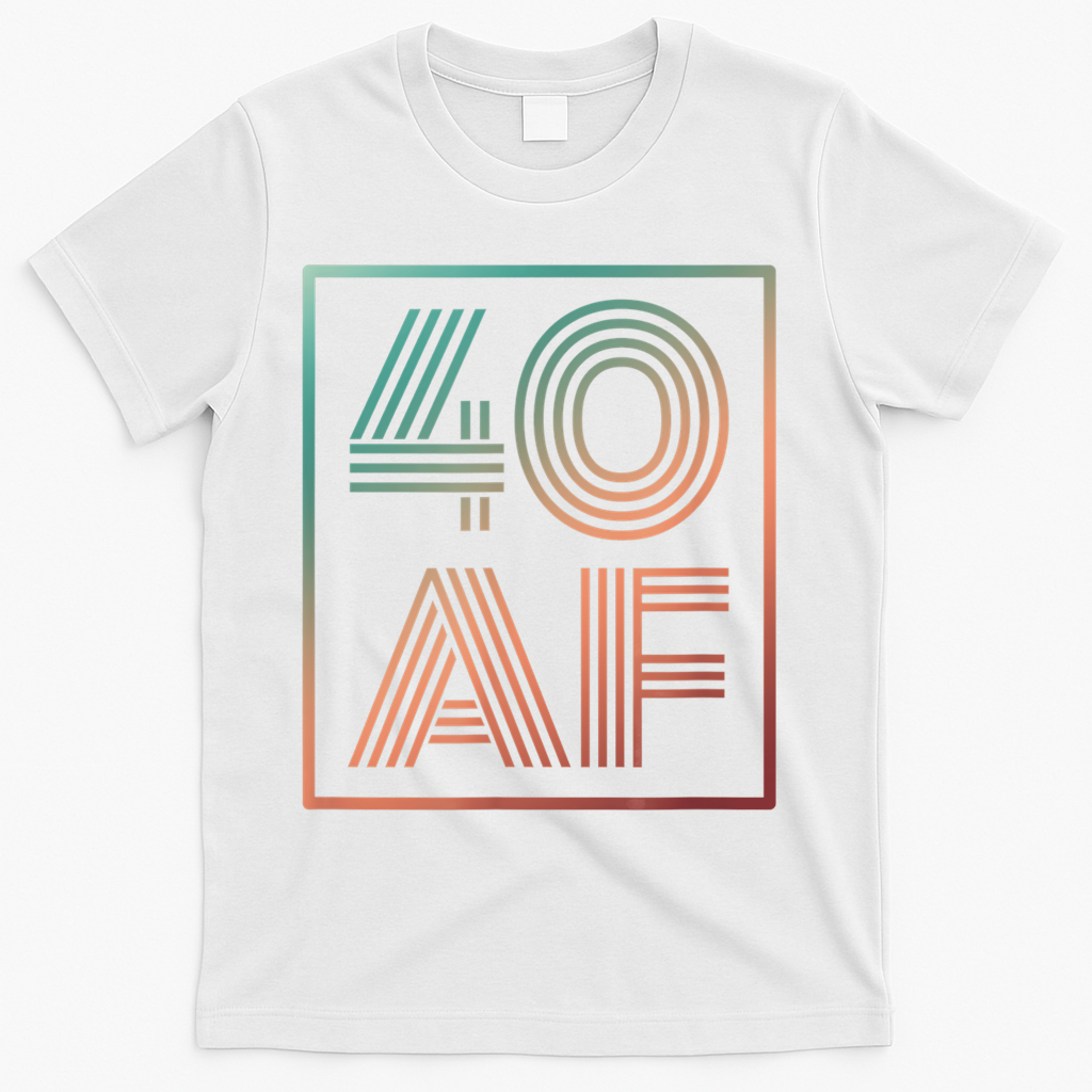 40 Af 40th Birthday Forty Years Old Retro T-Shirt product image 2