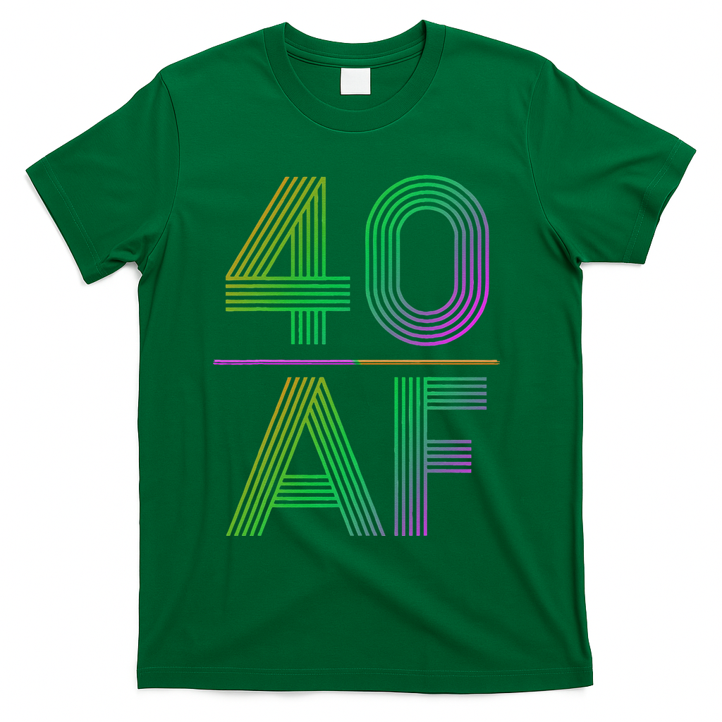 40 AF Vintage 40th Birthday Gift T-Shirt product image 4