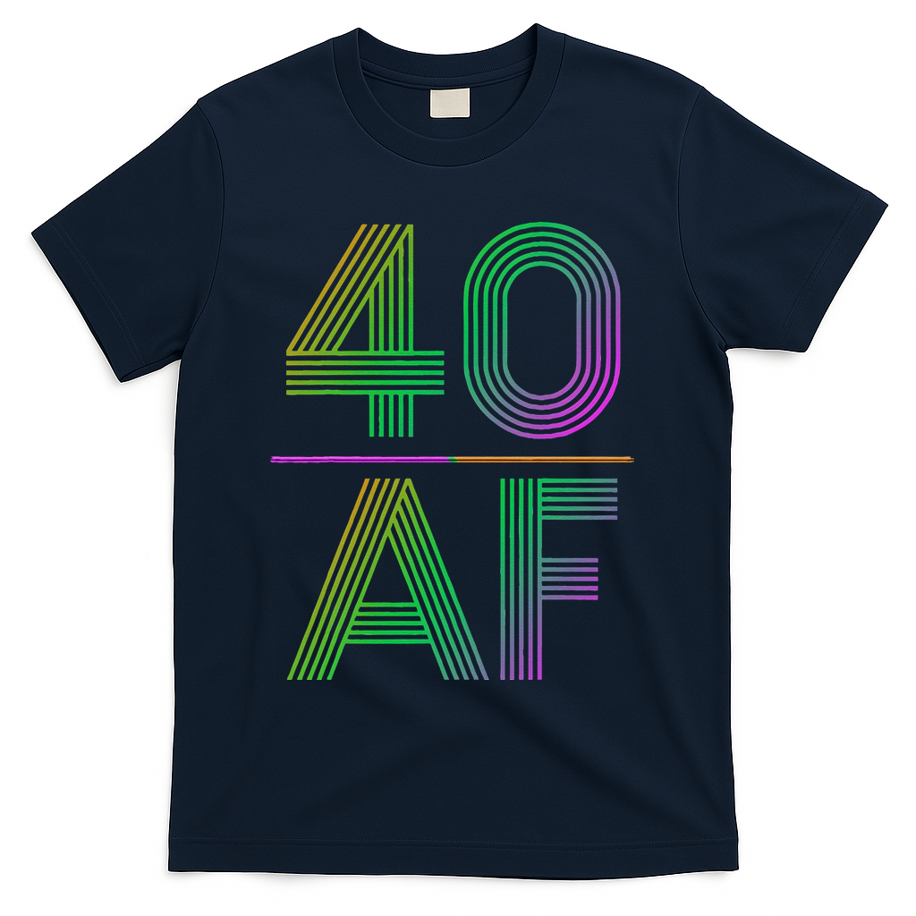 40 AF Vintage 40th Birthday Gift T-Shirt product image 3