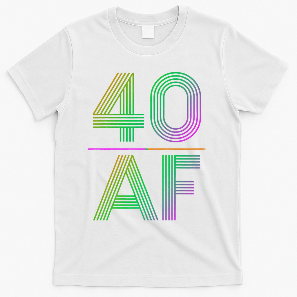 40 AF Vintage 40th Birthday Gift T-Shirt product image 2