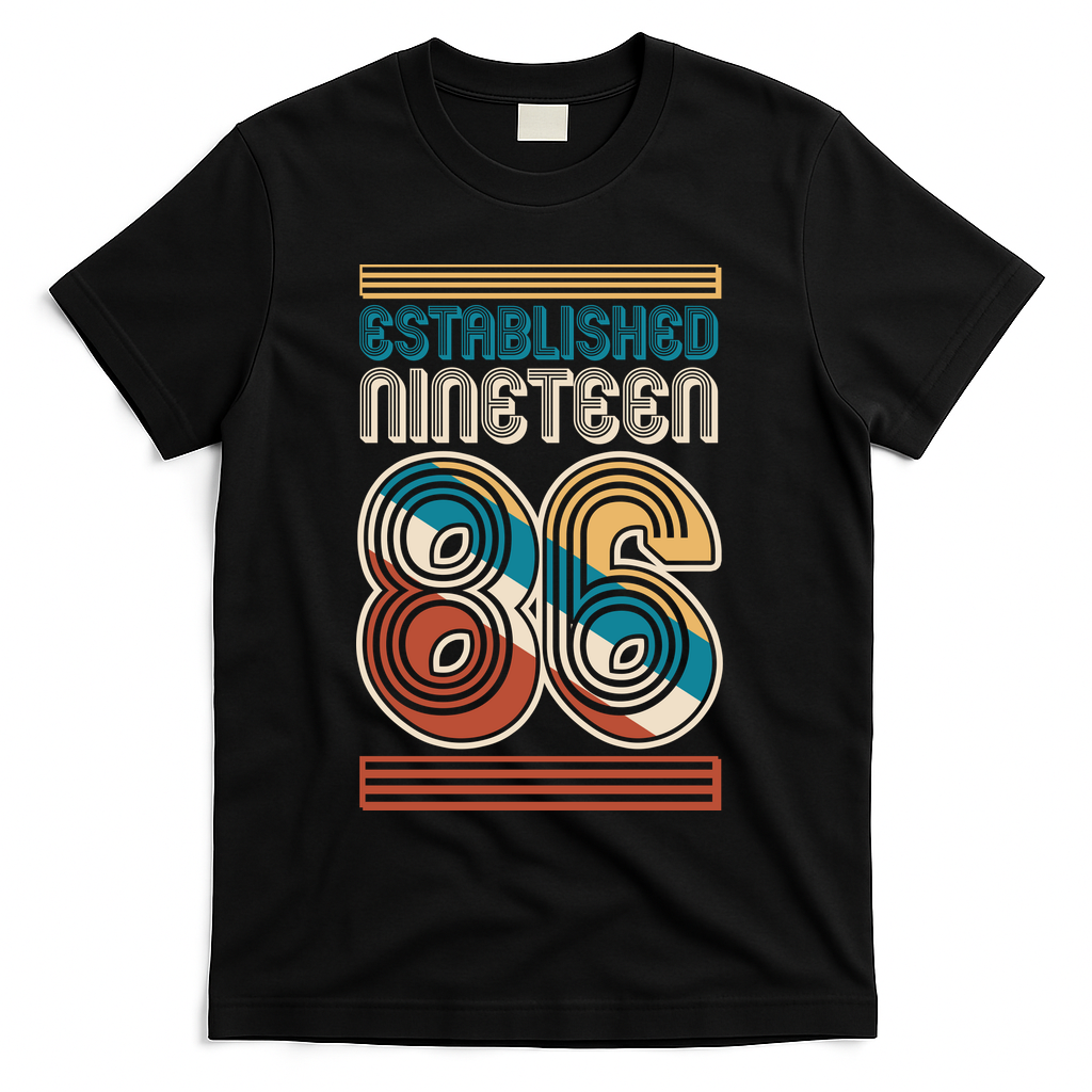 40th Birthday 1986 Established Nineteen 86 T-Shirt product image 1
