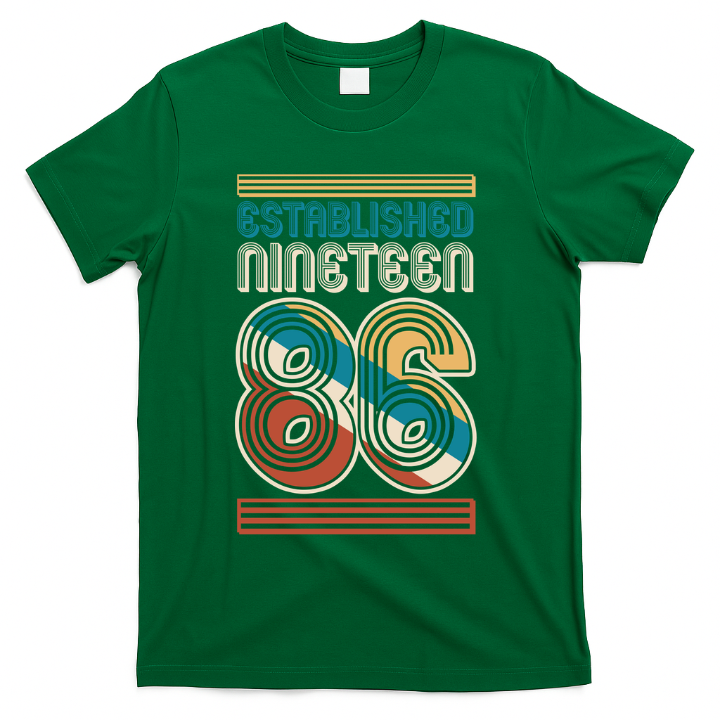 40th Birthday 1986 Established Nineteen 86 T-Shirt product image 4