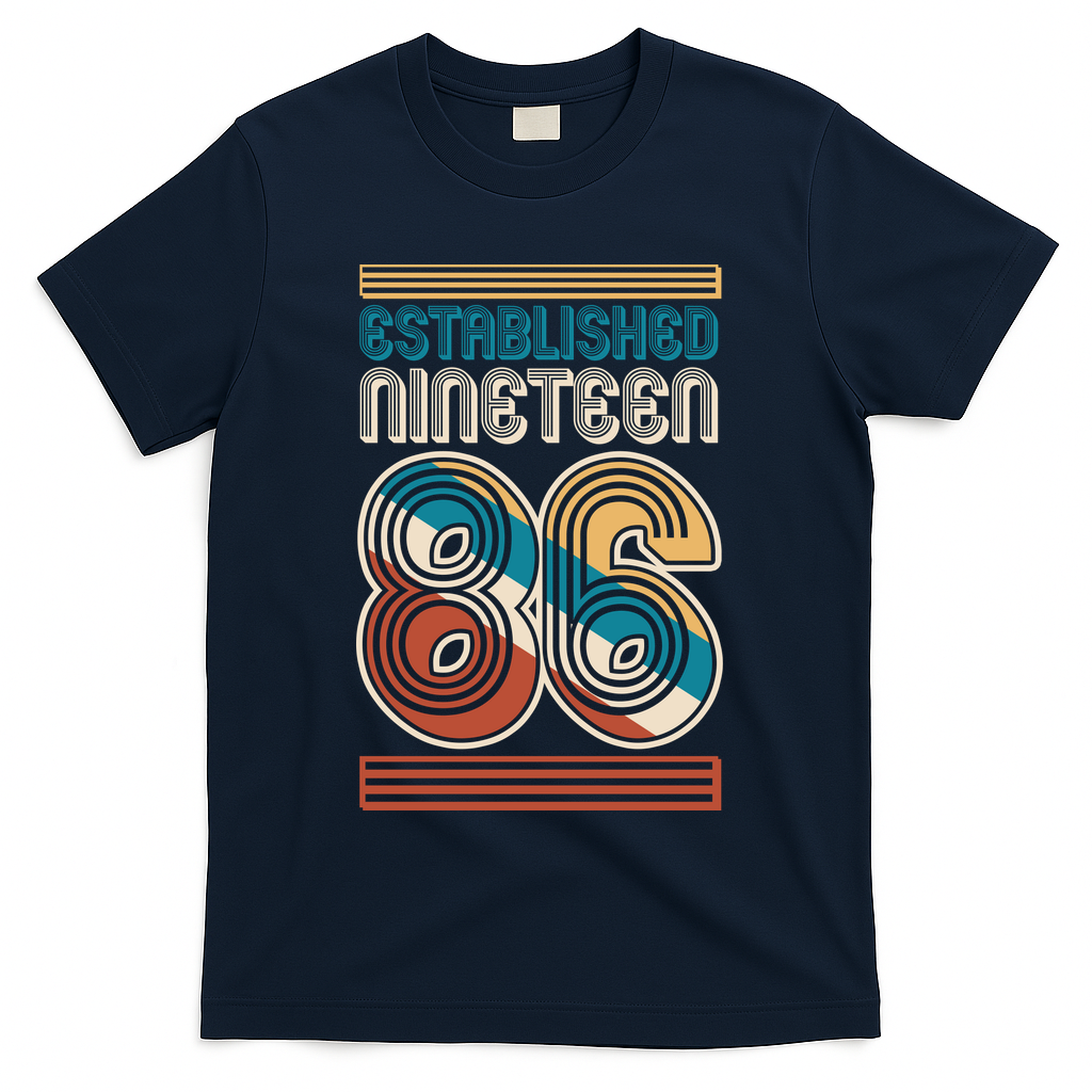 40th Birthday 1986 Established Nineteen 86 T-Shirt product image 3