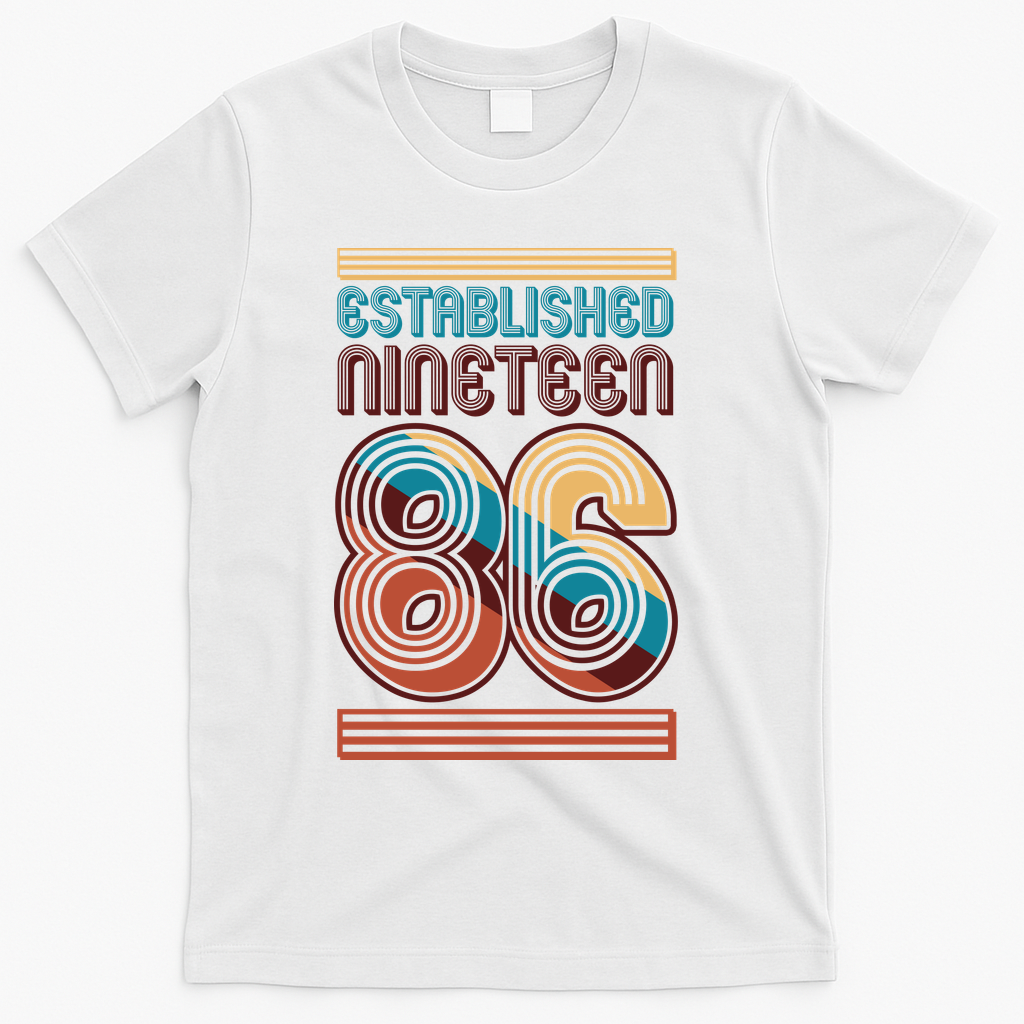 40th Birthday 1986 Established Nineteen 86 T-Shirt product image 2
