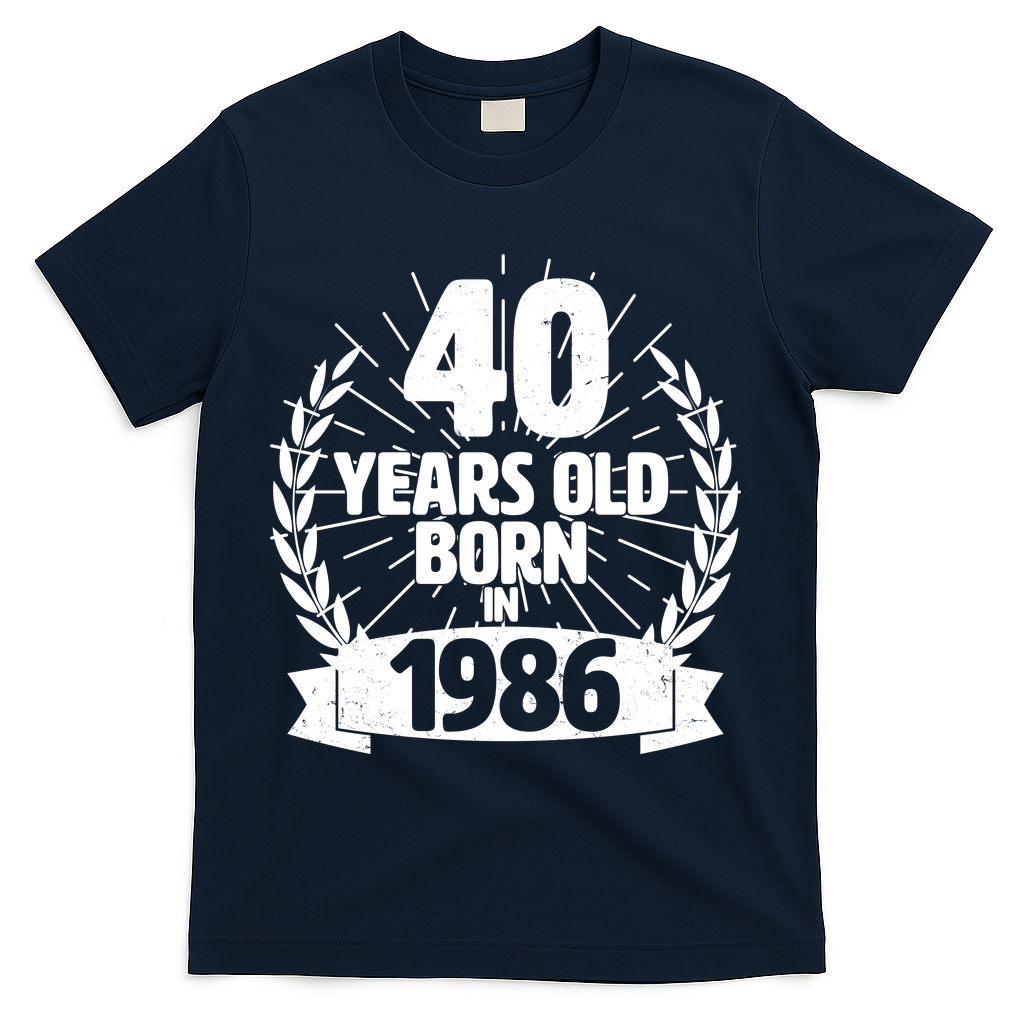 40th Birthday 40 Years Old Born In 1986 Wreath Banner product image 3