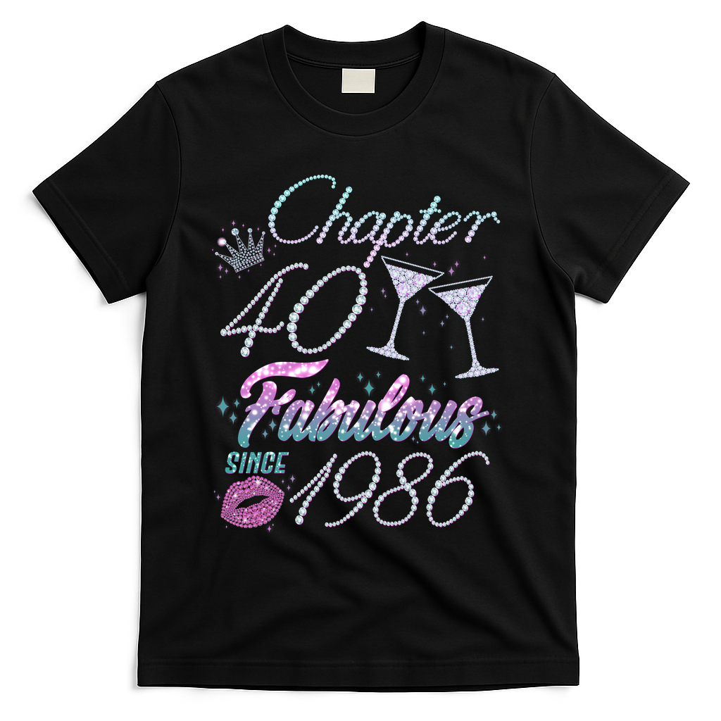 40th Birthday Chapter 40 Fabulous Since 1986 Rhinestones product image 1