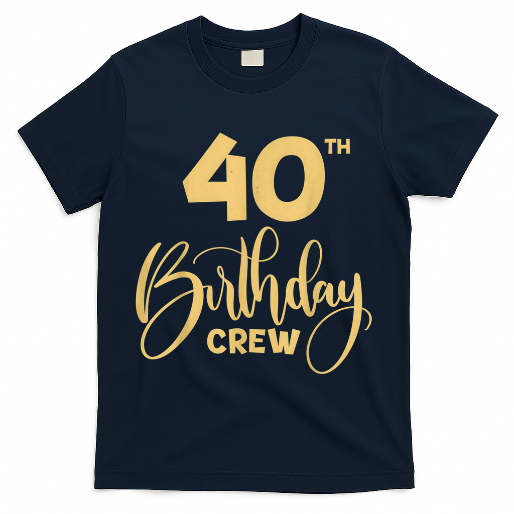 40th Birthday Crew for Gifts Party Group Family T-Shirt product image 3