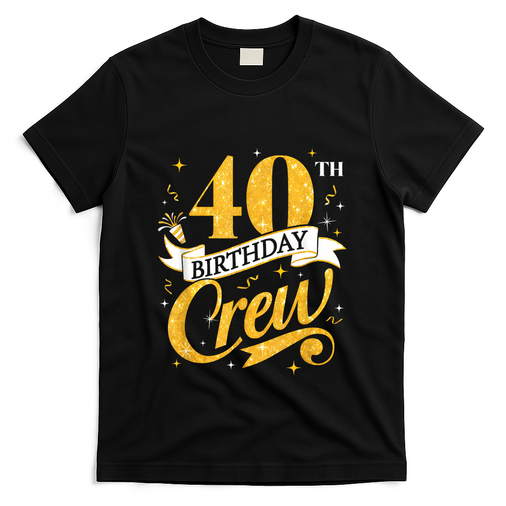 40th Birthday Crew Bday Party Squad Friends Crown Funny product image 1