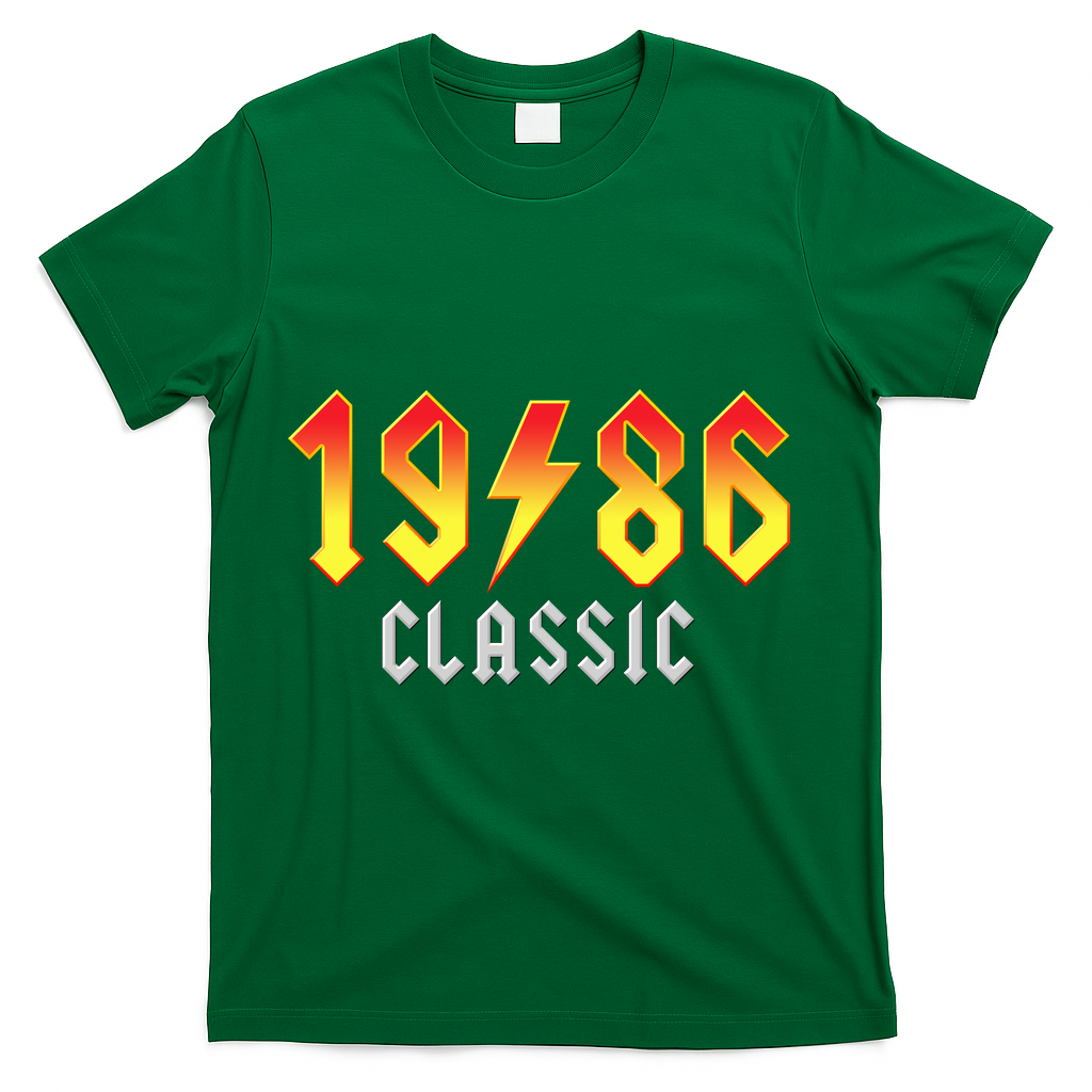 40th Birthday Classic 1986 Retro Rock Band T-Shirt product image 4