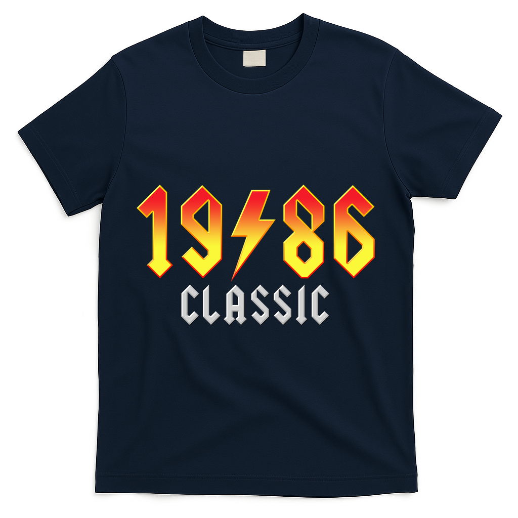 40th Birthday Classic 1986 Retro Rock Band T-Shirt product image 3