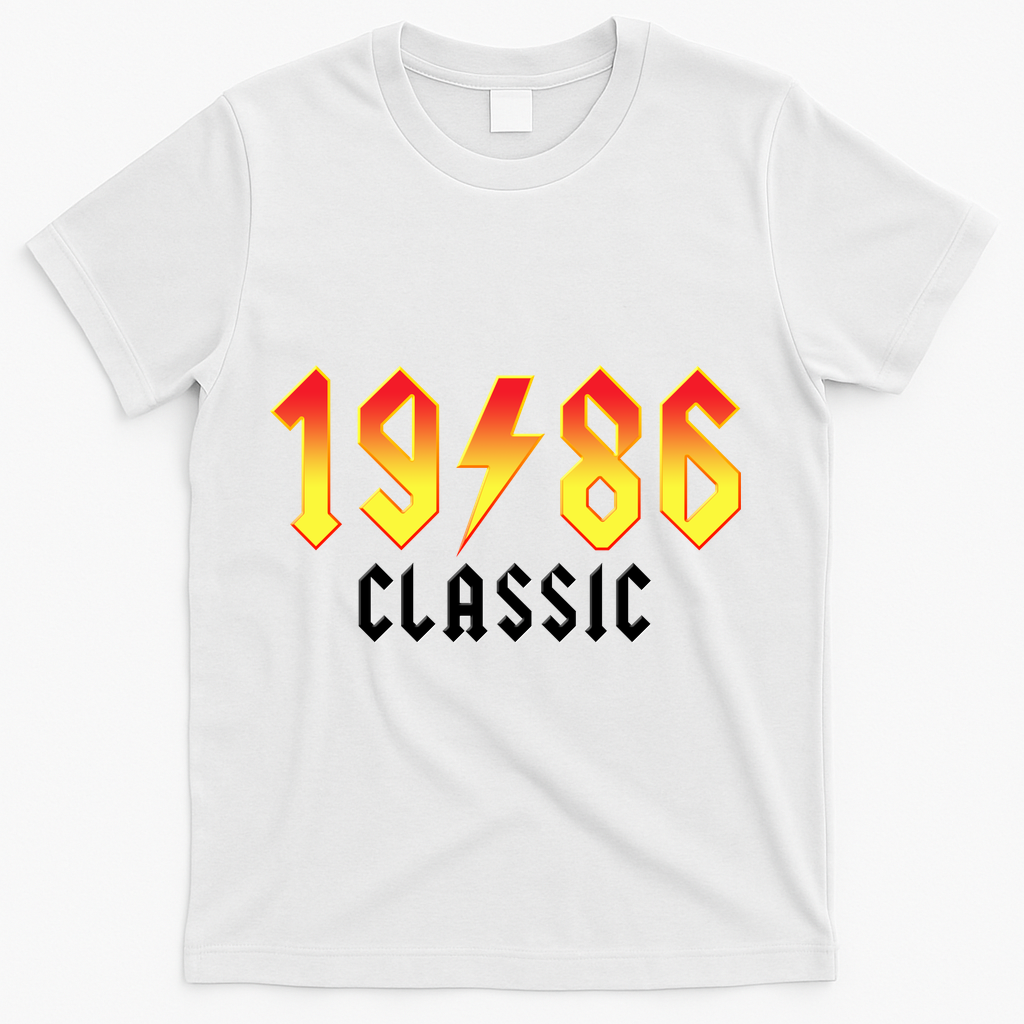 40th Birthday Classic 1986 Retro Rock Band T-Shirt product image 2