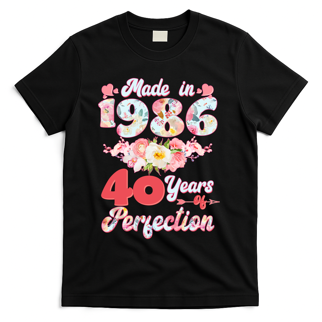 40th Birthday Floral Made In 1986 40 Years Of Perfection product image 1