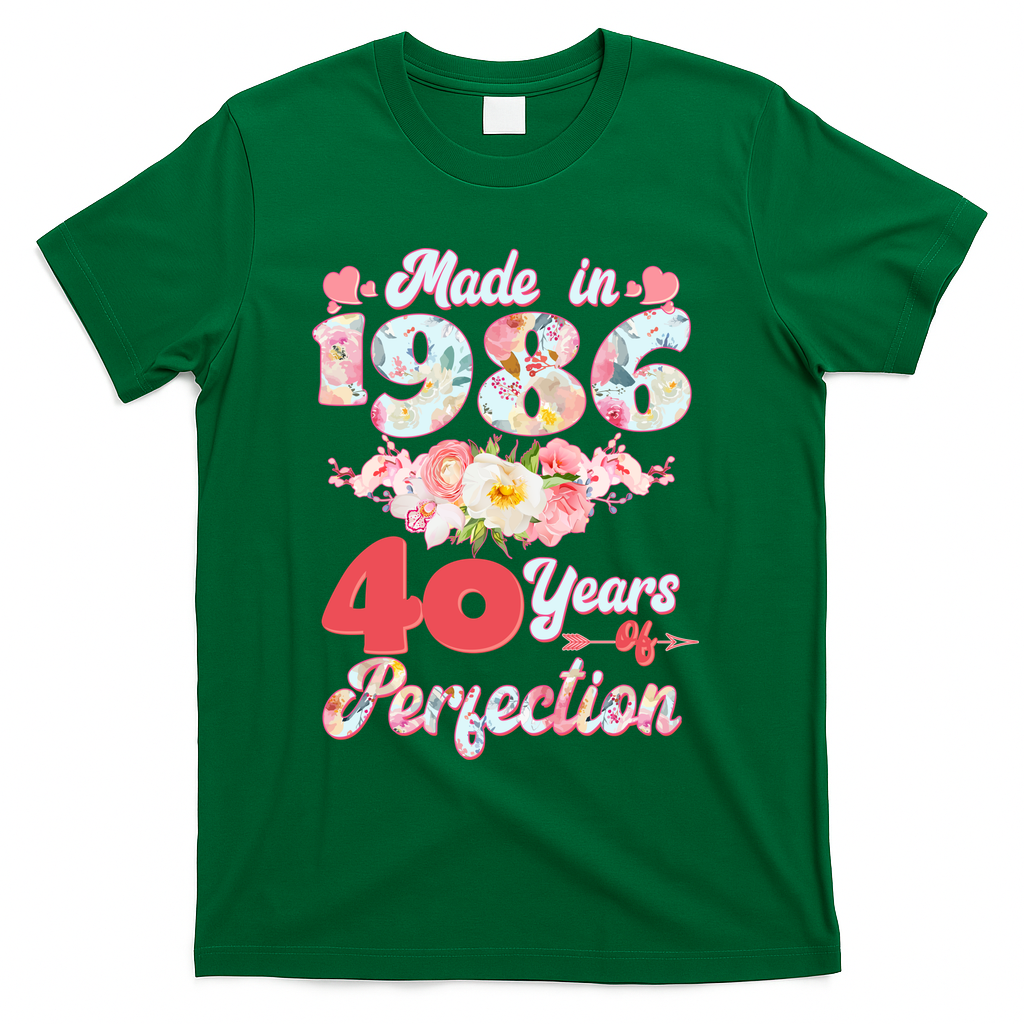 40th Birthday Floral Made In 1986 40 Years Of Perfection product image 4