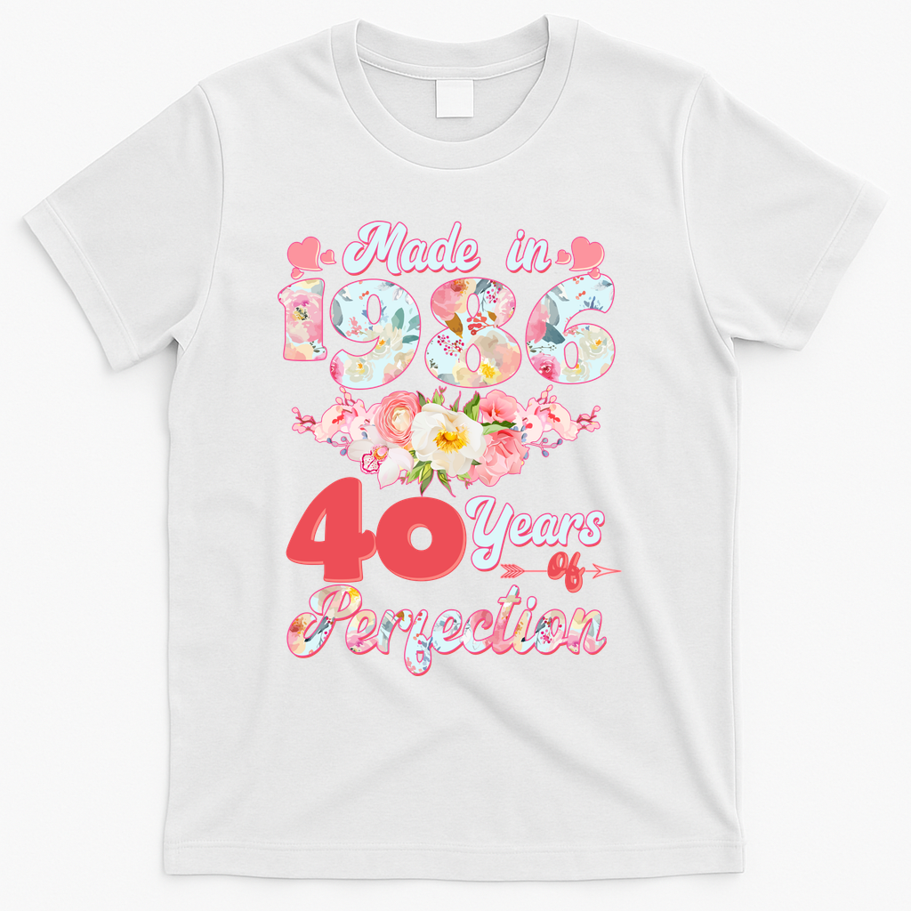 40th Birthday Floral Made In 1986 40 Years Of Perfection product image 2