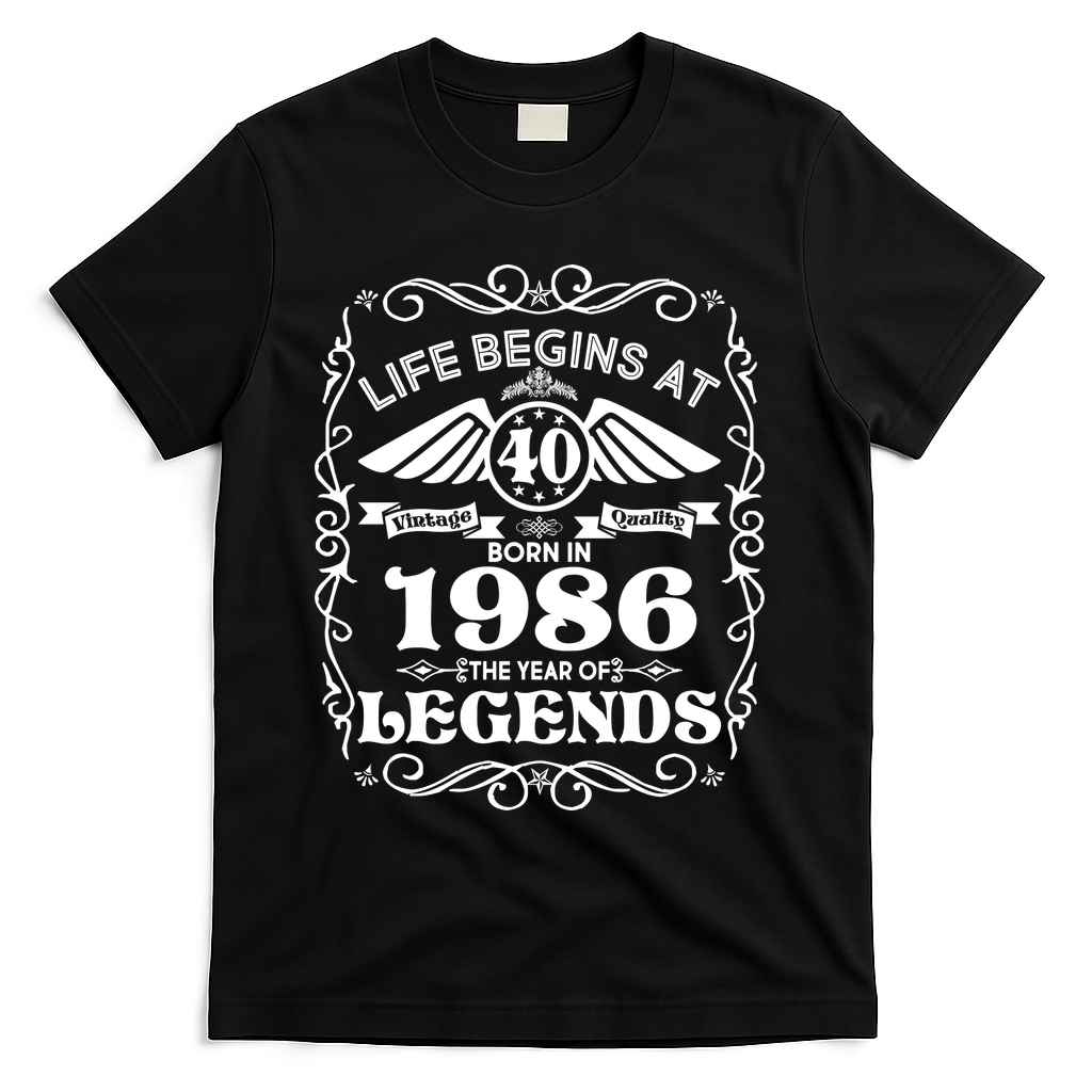 40th Birthday Life Begins At 40 Born In 1986 The Year Of product image 1