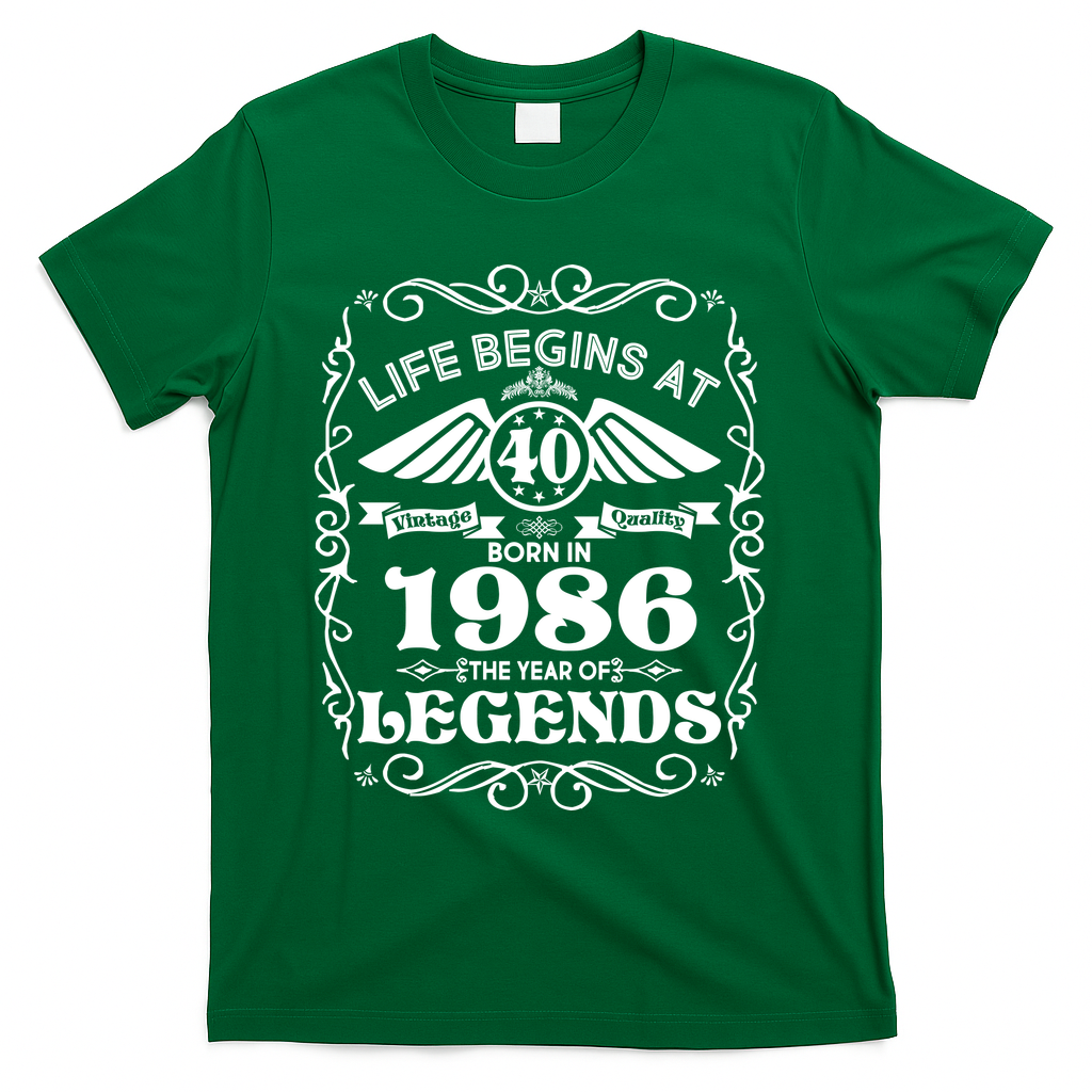 40th Birthday Life Begins At 40 Born In 1986 The Year Of product image 4