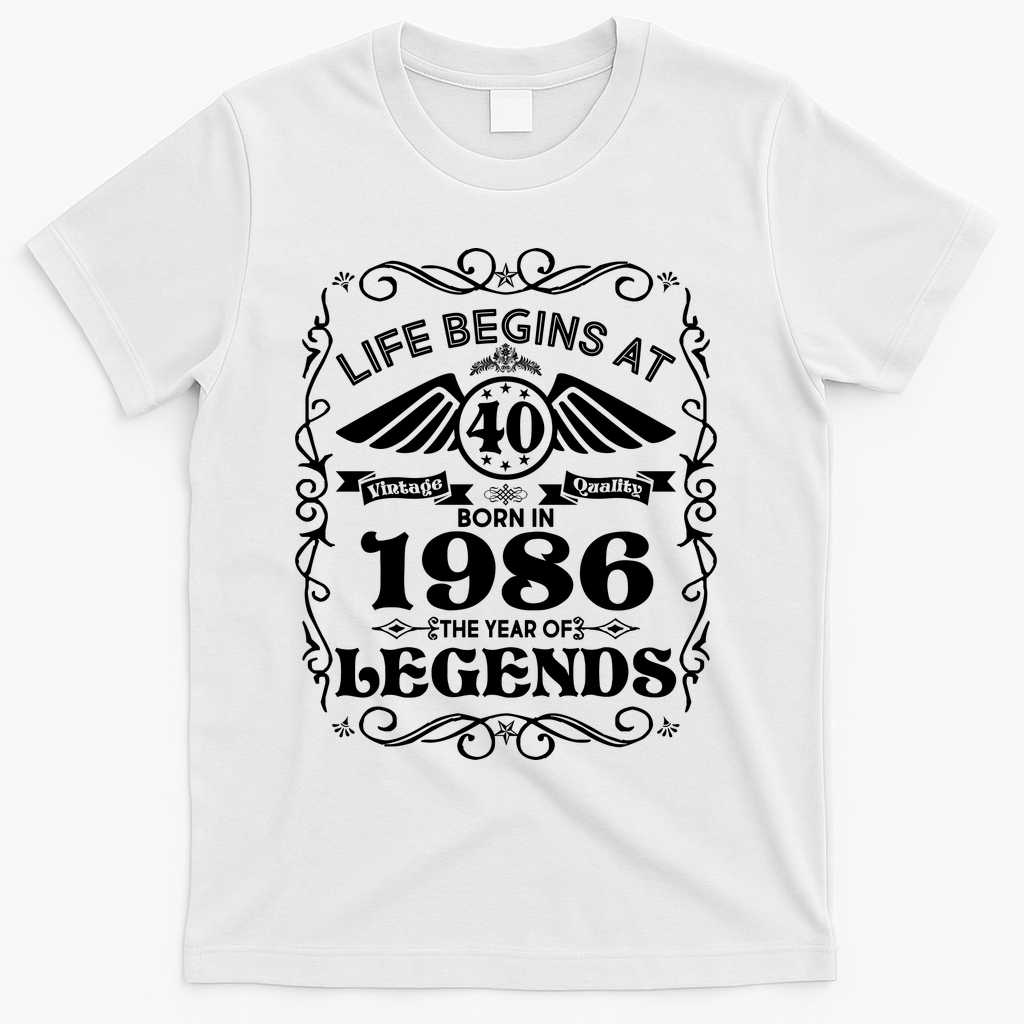 40th Birthday Life Begins At 40 Born In 1986 The Year Of product image 2