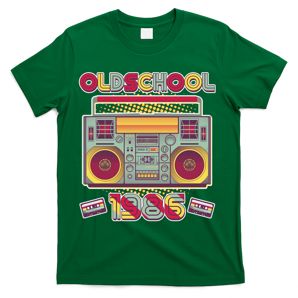 40th Birthday Oldschool Boombox 1986 T-Shirt product image 4