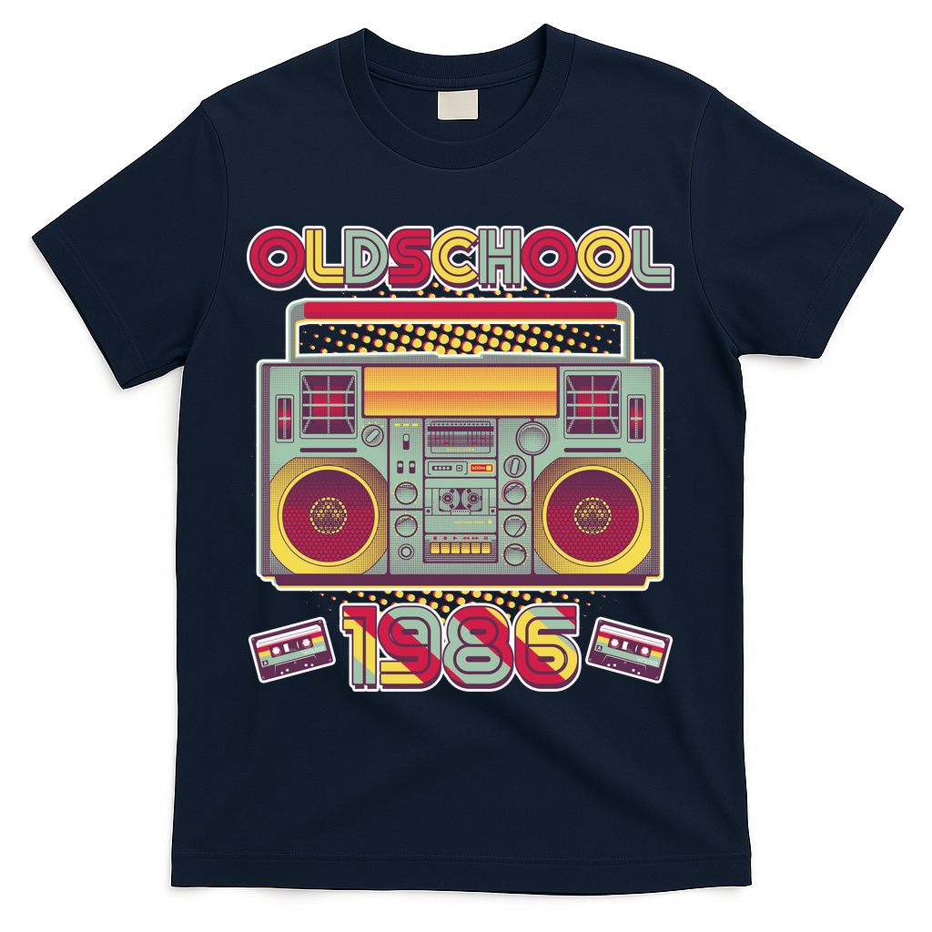 40th Birthday Oldschool Boombox 1986 T-Shirt product image 3