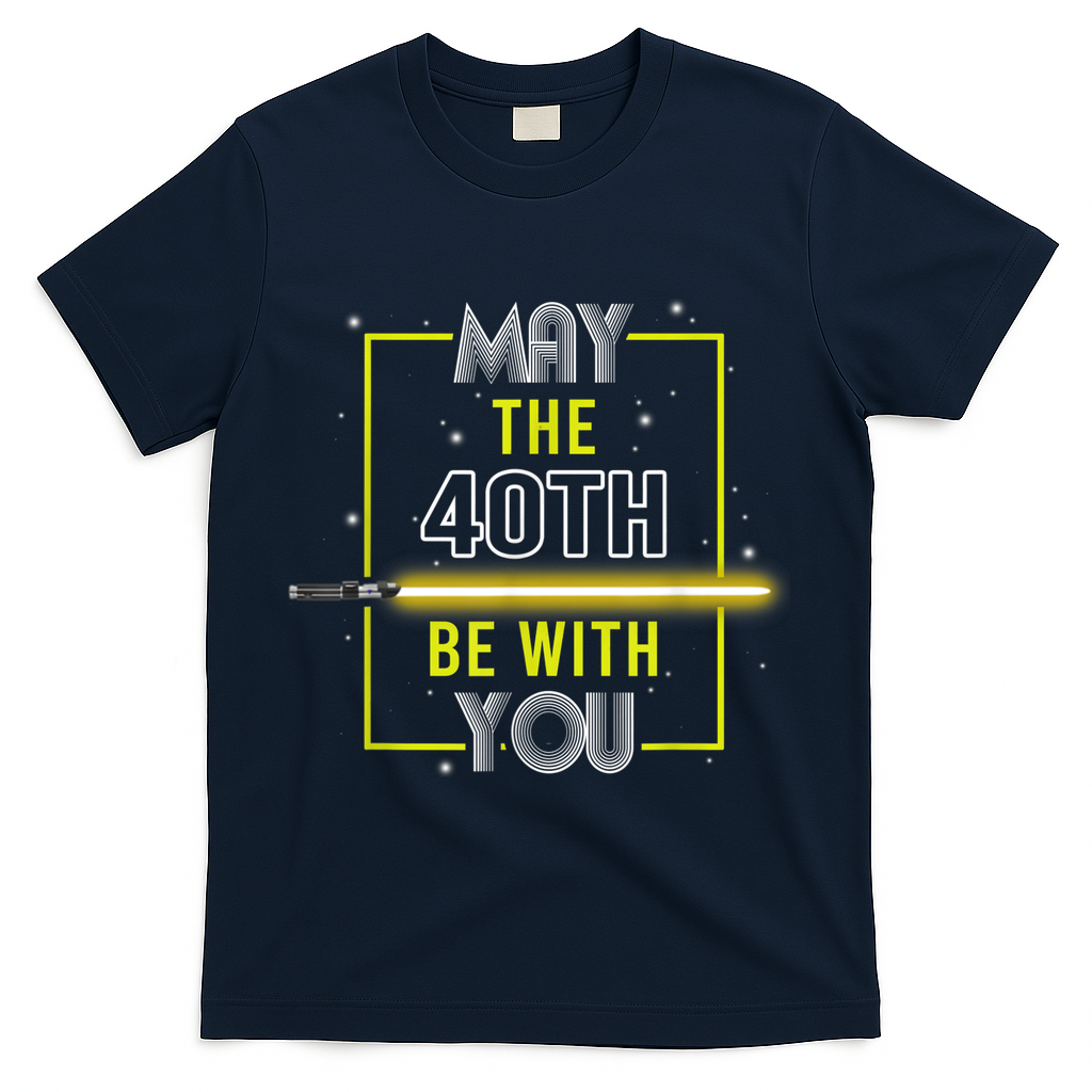40th Birthday Tee May The Be With You fortieth T-Shirt product image 3