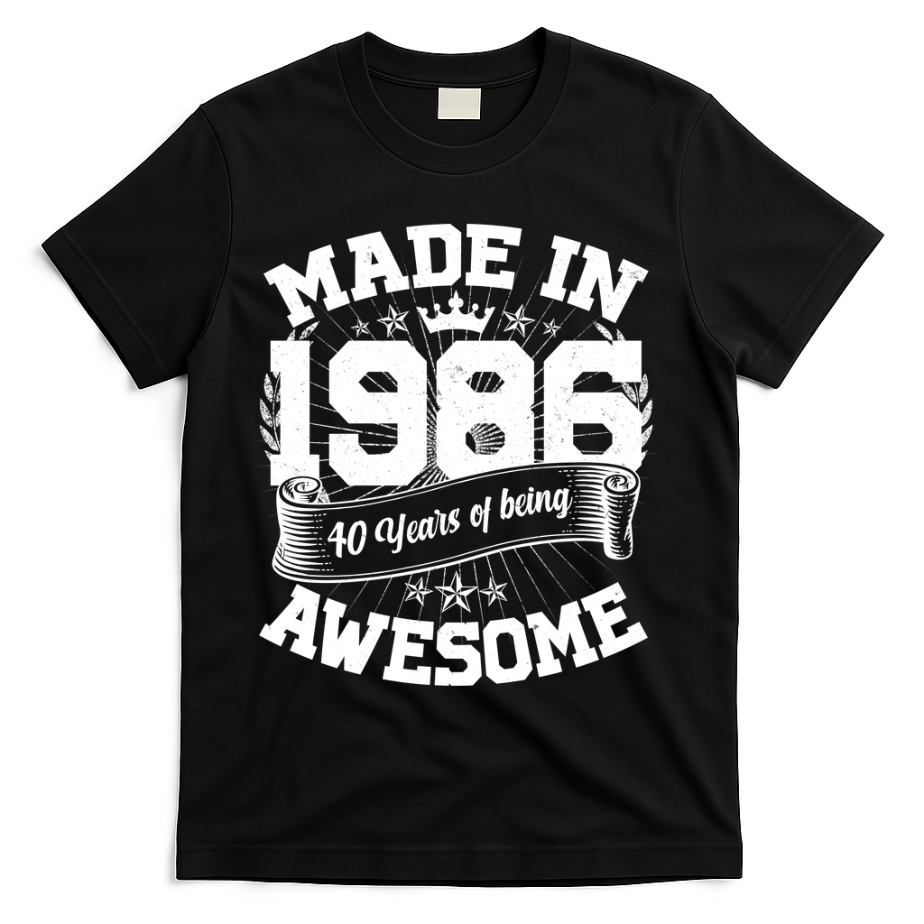 40th Birthday Vintage Crown Made In 1986 40 Years Of Being product image 1