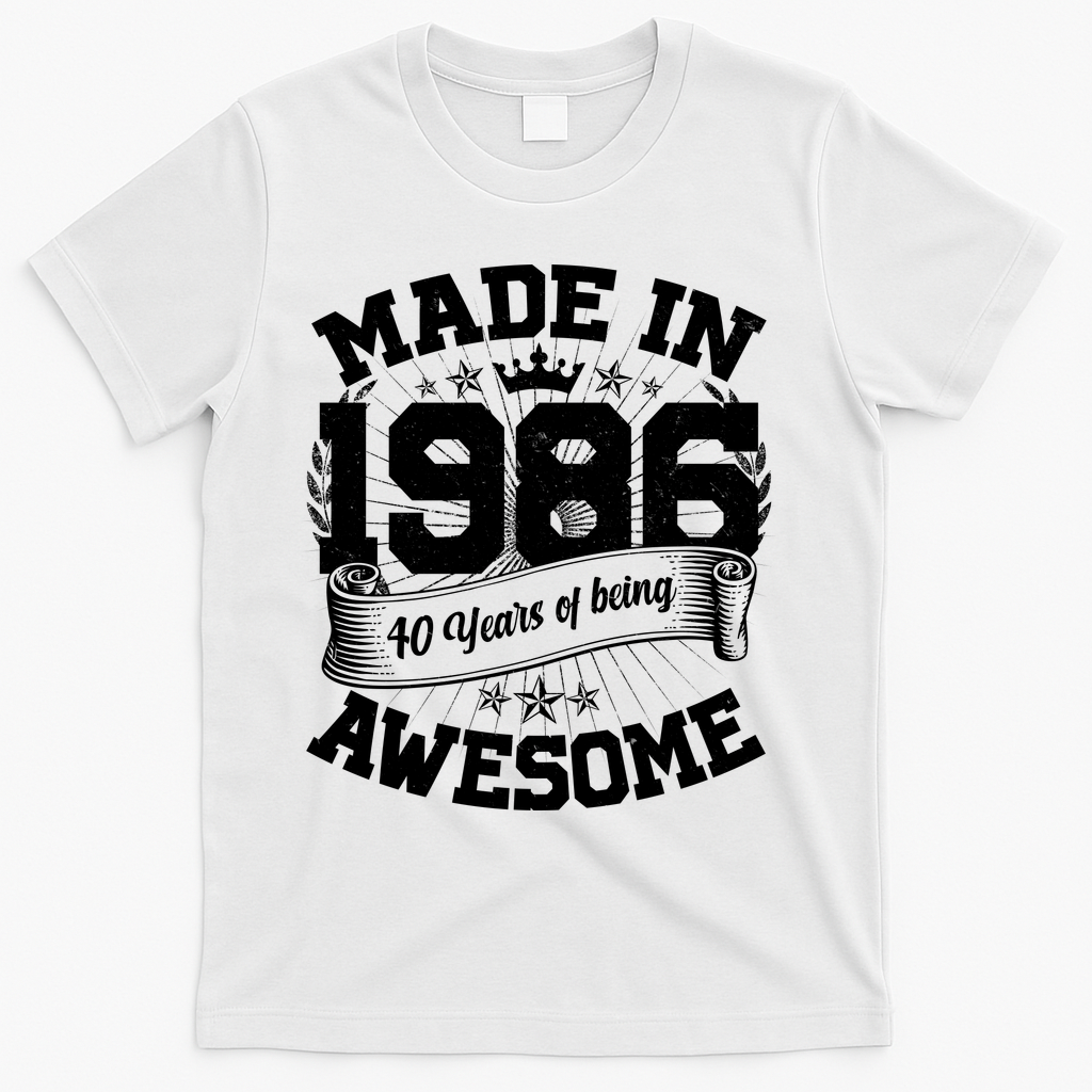 40th Birthday Vintage Crown Made In 1986 40 Years Of Being product image 2