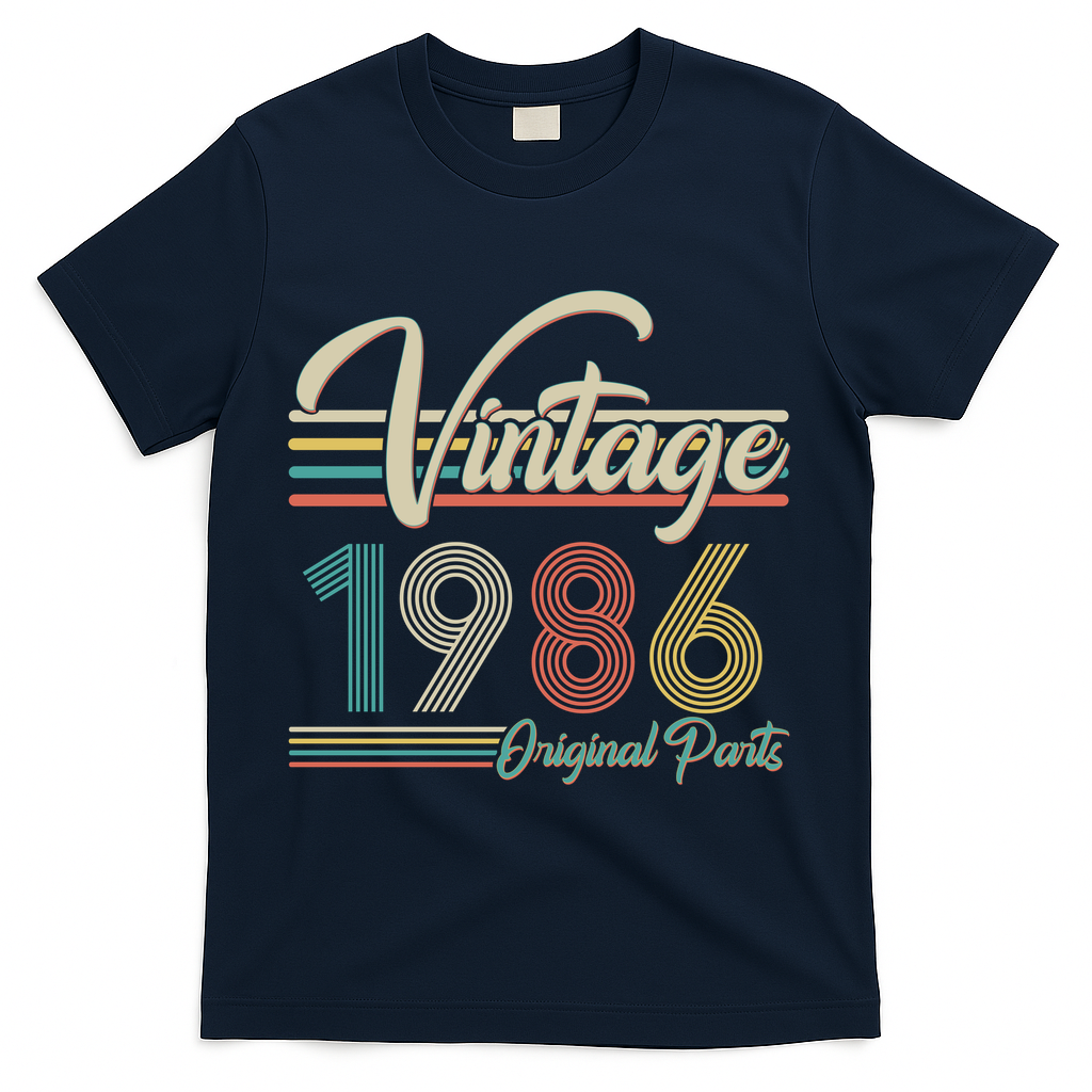 40th Birthday Vintage 1986 Original Parts T-Shirt product image 3