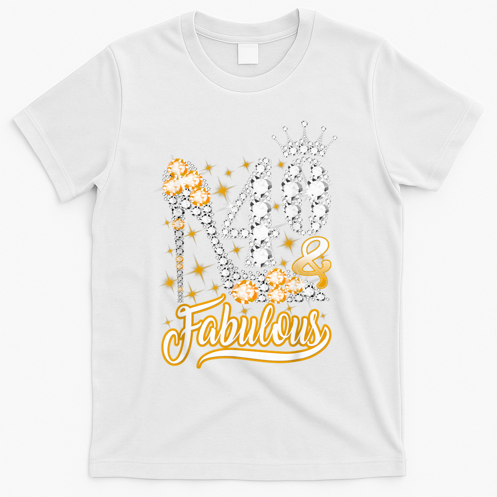40 & Fabulous 40 Years Old 40th Birthday Diamond Crown Shoes T-Shirt