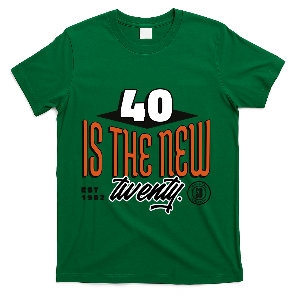 40 Is The New Twenty 40th Birthday Gift T-Shirt product image 4