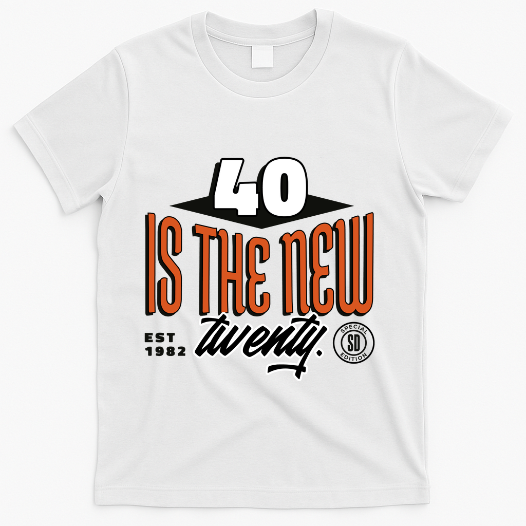 40 Is The New Twenty 40th Birthday Gift T-Shirt product image 2