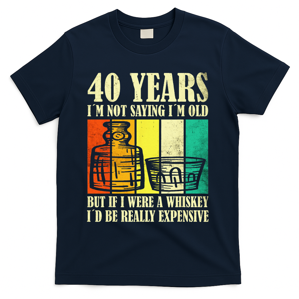 40 Year Old Vintage Bourbon Whiskey 40th Birthday T-Shirt product image 3