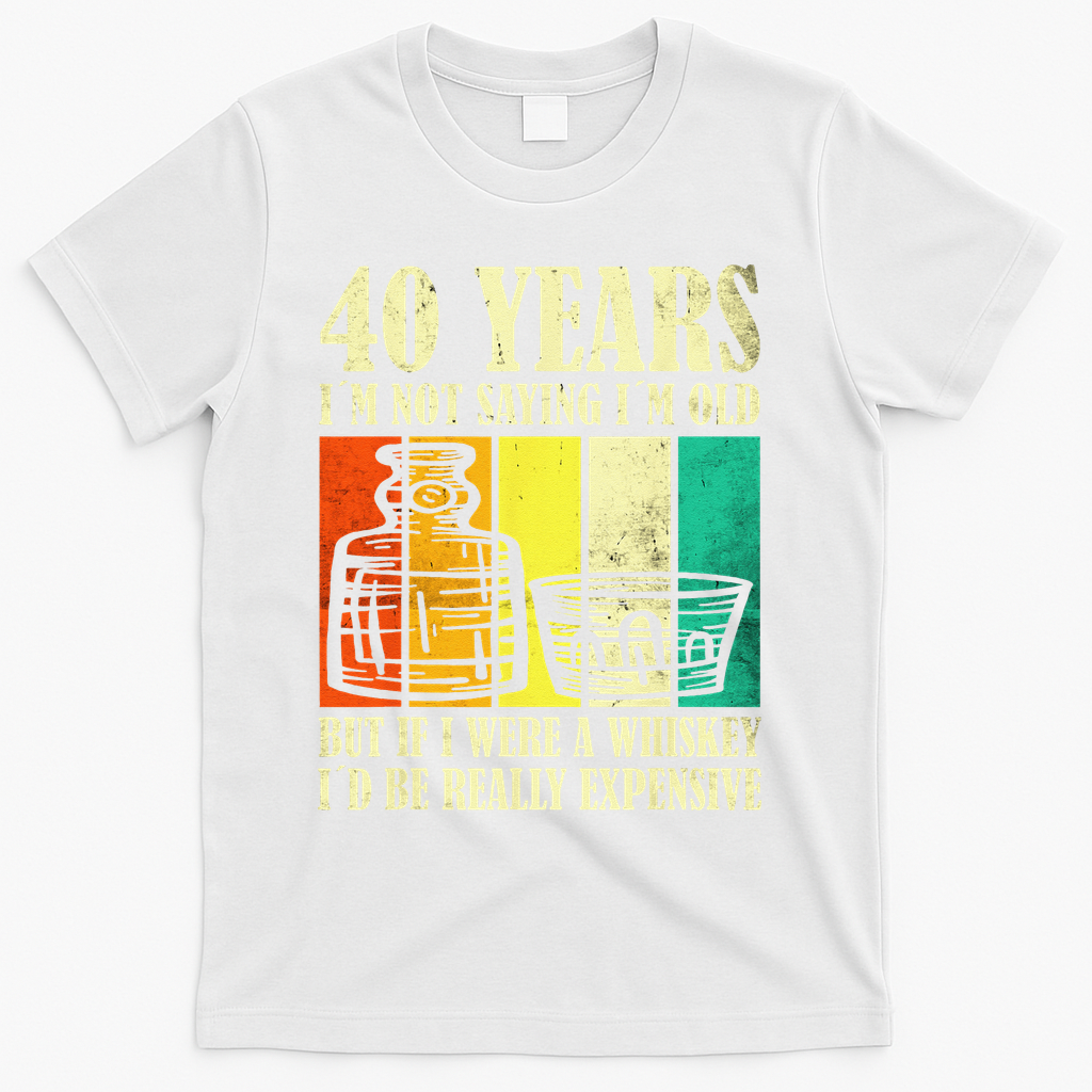 40 Year Old Vintage Bourbon Whiskey 40th Birthday T-Shirt product image 2