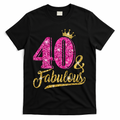 40 Years Old Gift 40 & Fabulous 40th Birthday Pink Crown product image 1