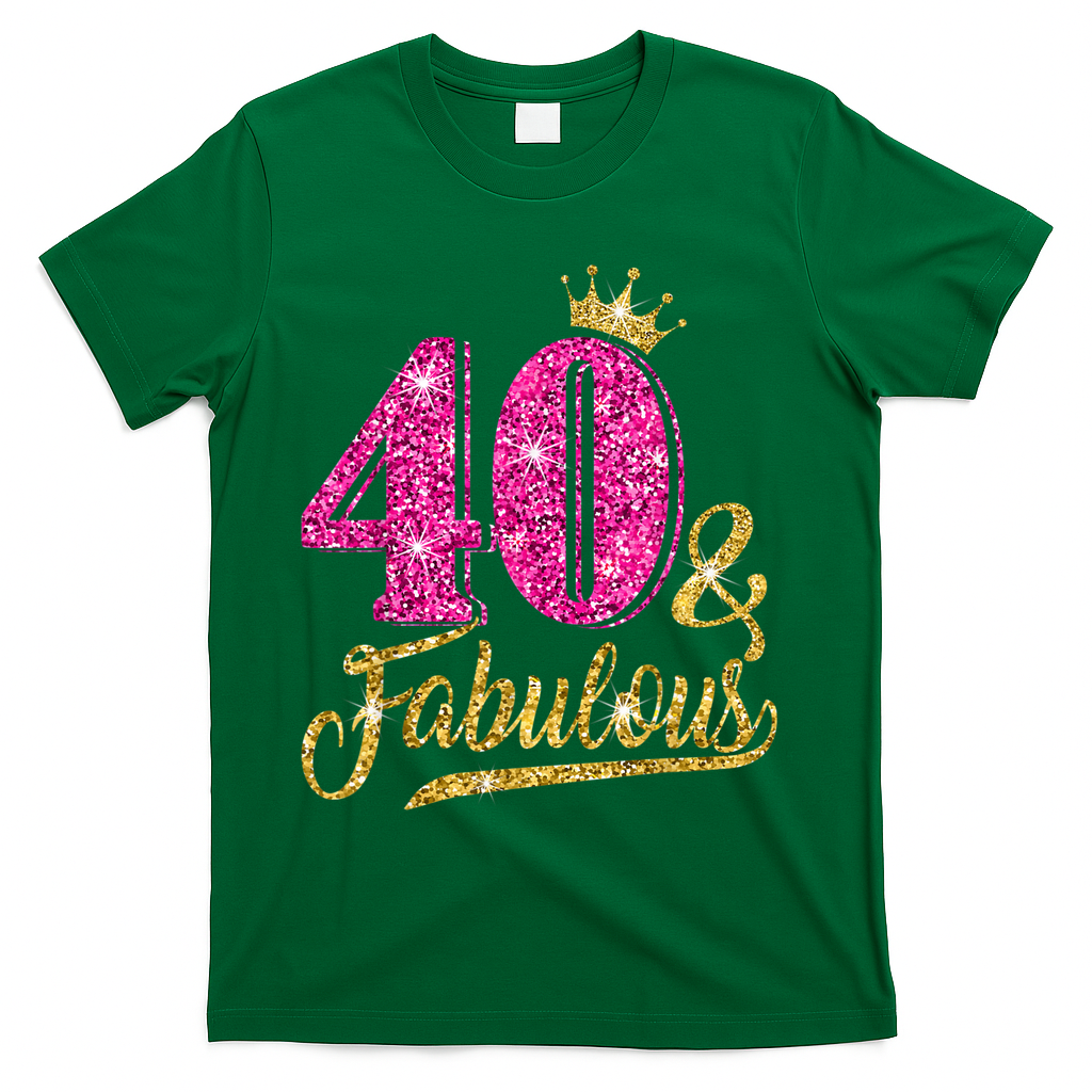 40 Years Old Gift 40 & Fabulous 40th Birthday Pink Crown product image 4
