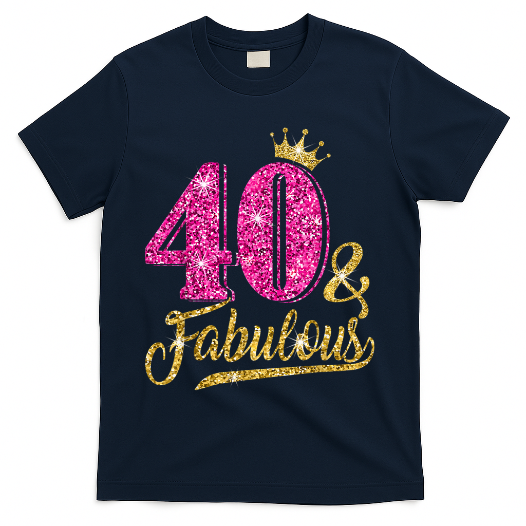 40 Years Old Gift 40 & Fabulous 40th Birthday Pink Crown product image 3