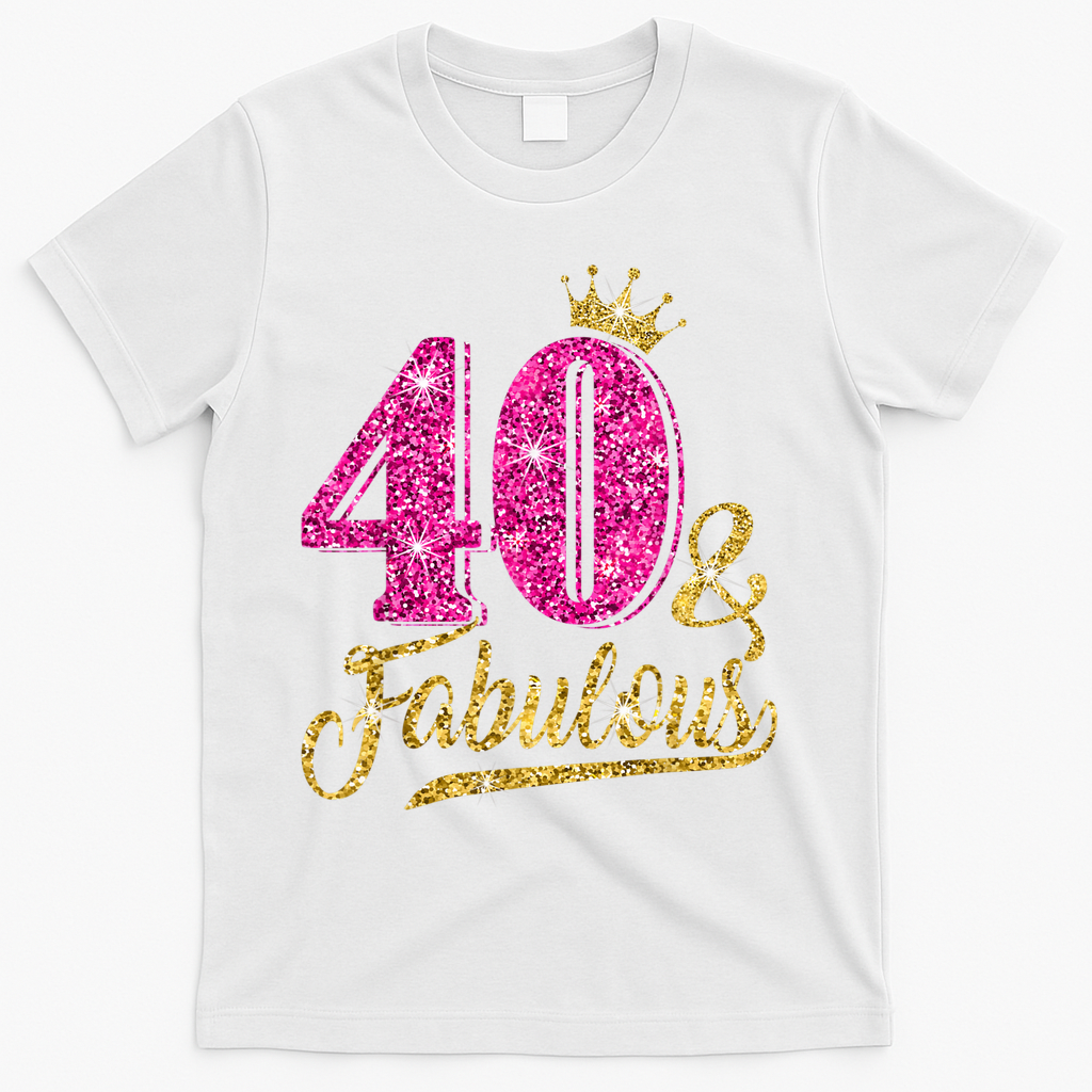 40 Years Old Gift 40 & Fabulous 40th Birthday Pink Crown product image 2