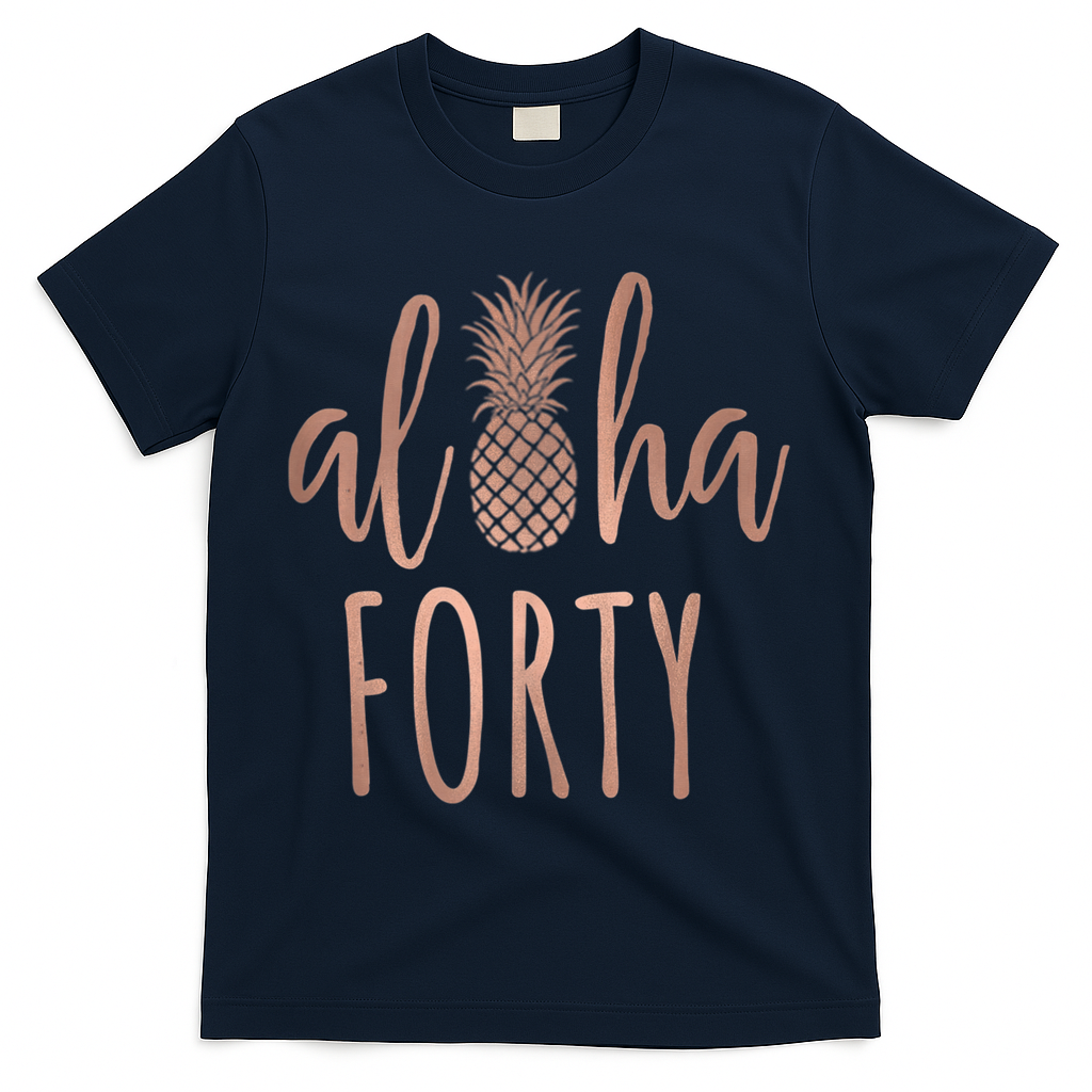 Aloha 40 Forty ~ Happy Birthday 40th Gift for Her T-Shirt product image 3