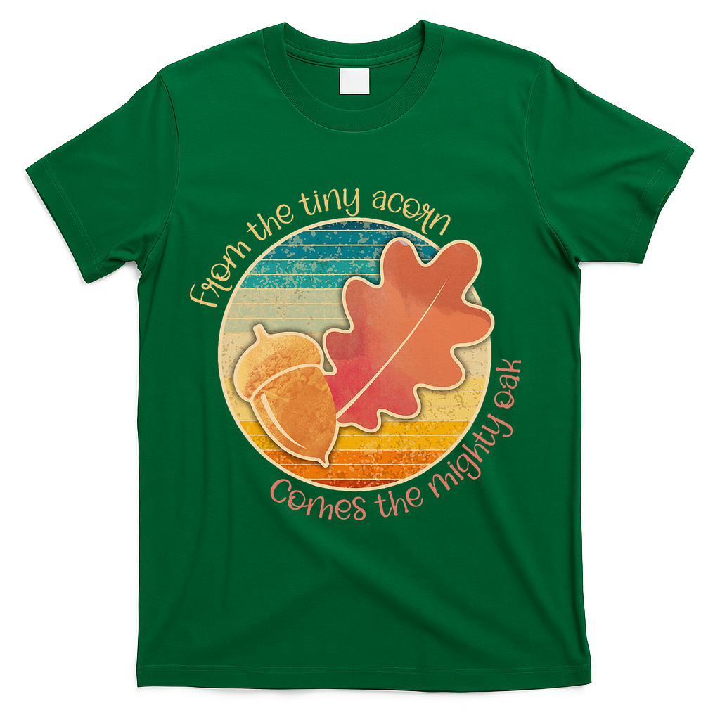 Acorn And Oak Leaf For Nature Lovers T-Shirt product image 4