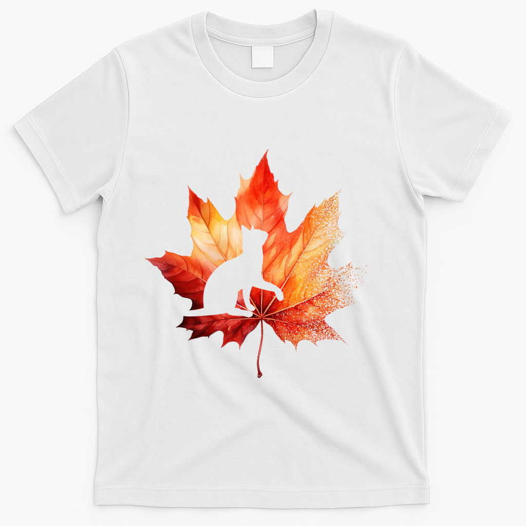 Autumn Cat Fall Lover T-Shirt product image 2