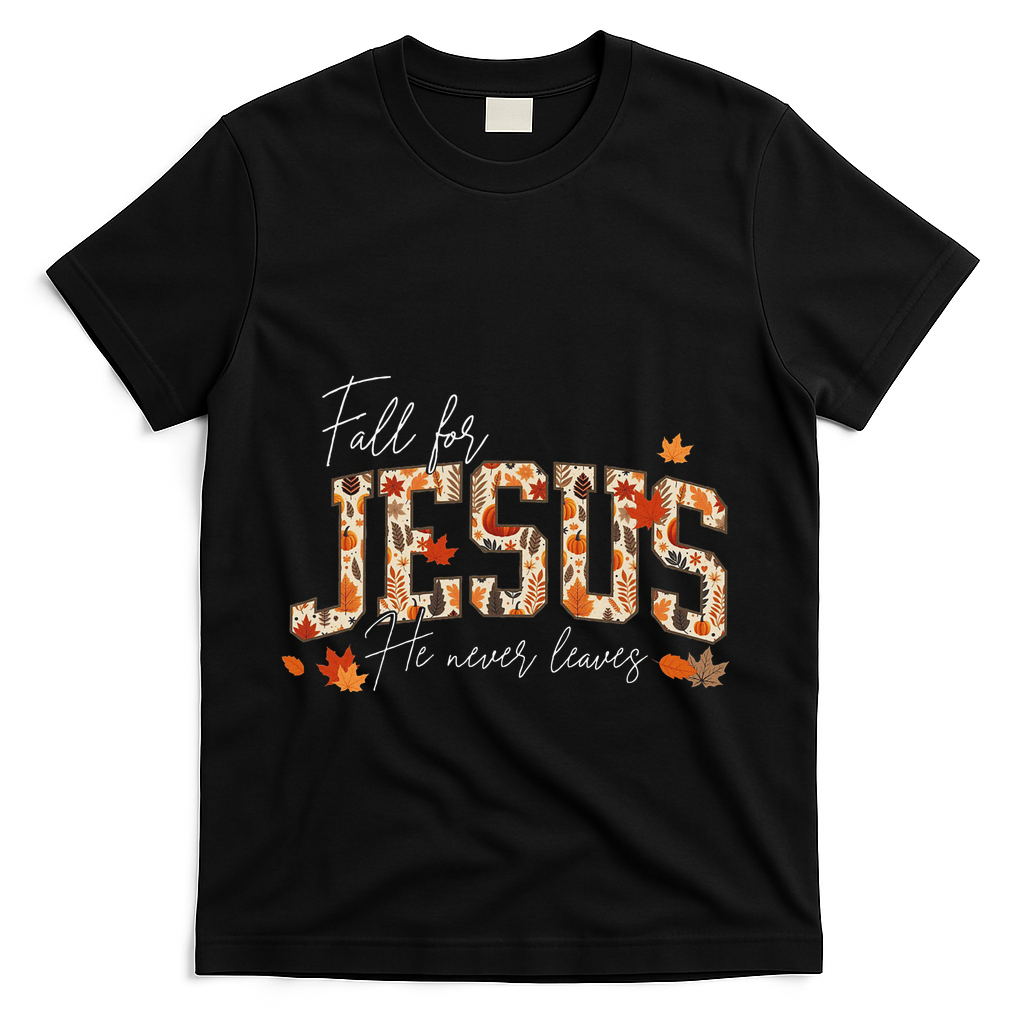 Autumn Christian Thanksgiving Fall For Jesus He Never product image 1