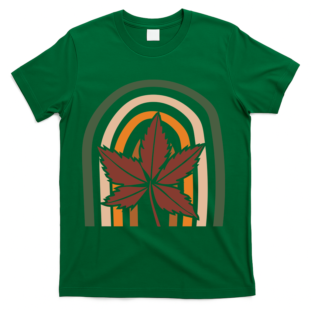 Autumn Fall Retro Rainbow T-Shirt product image 4