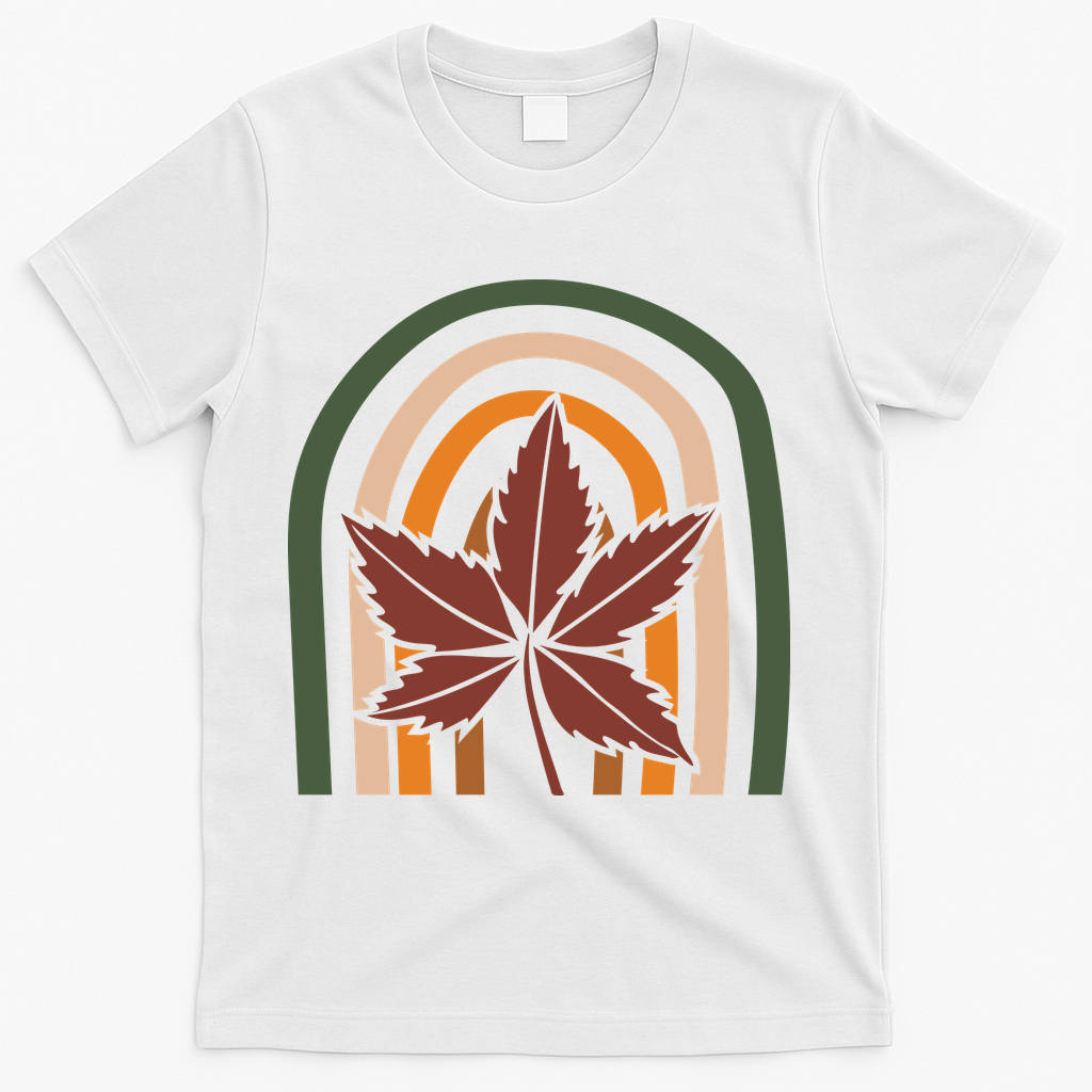 Autumn Fall Retro Rainbow T-Shirt product image 2
