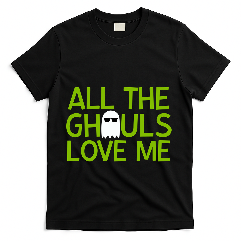 All Ghouls Love Me Funny Halloween Ghost T-Shirt product image 1