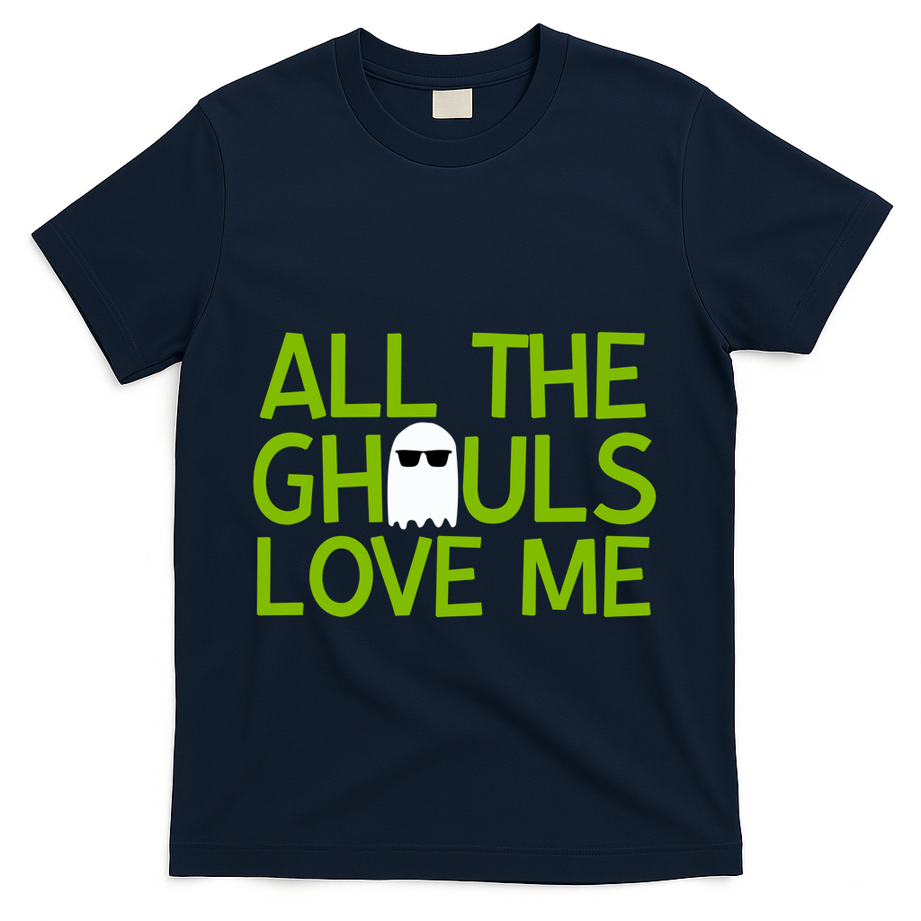 All Ghouls Love Me Funny Halloween Ghost T-Shirt product image 3