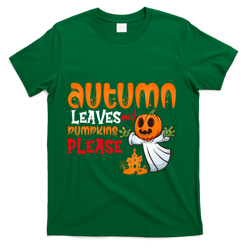 Autumn Leaves And Pumpkins Please T-Shirt product image 4