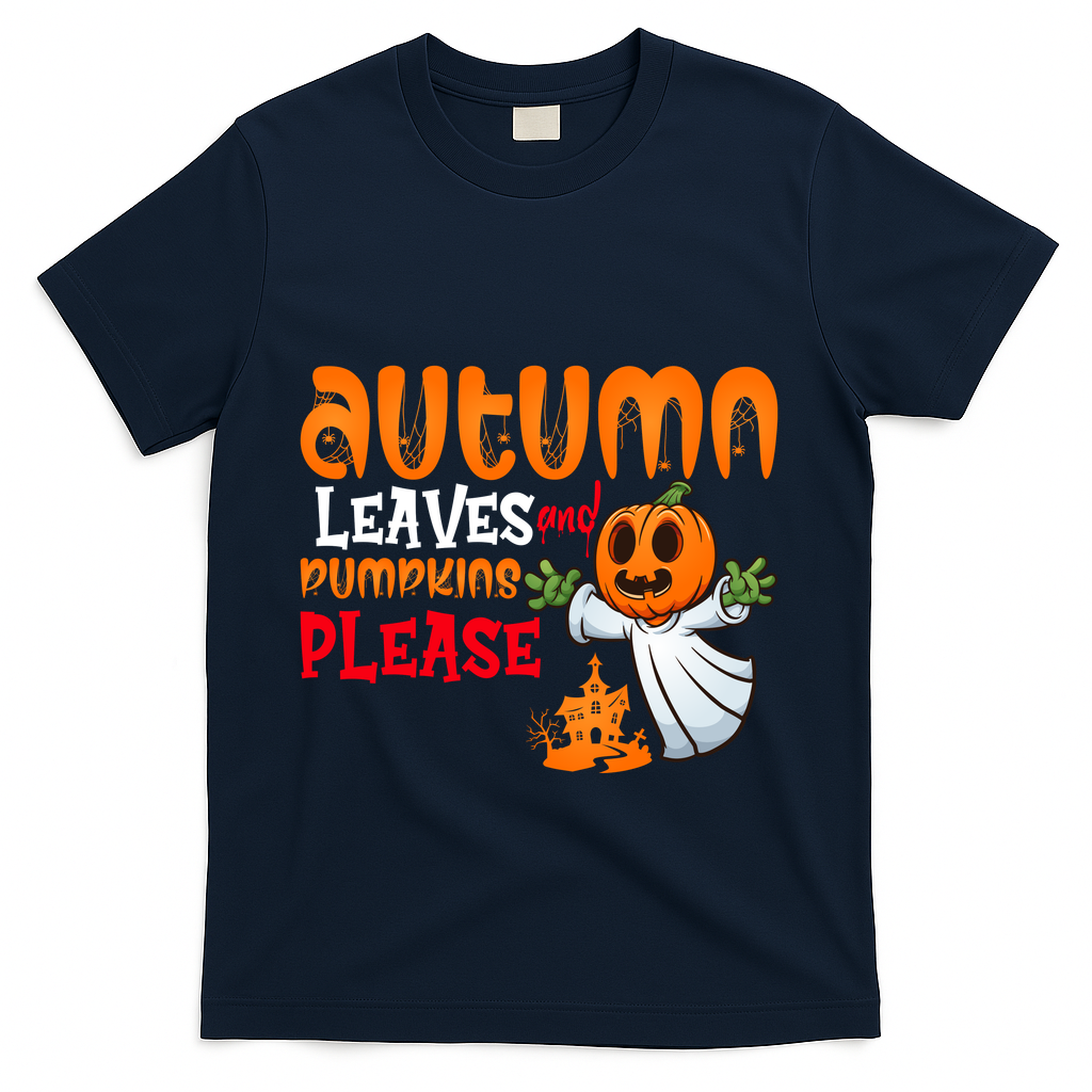 Autumn Leaves And Pumpkins Please T-Shirt product image 3